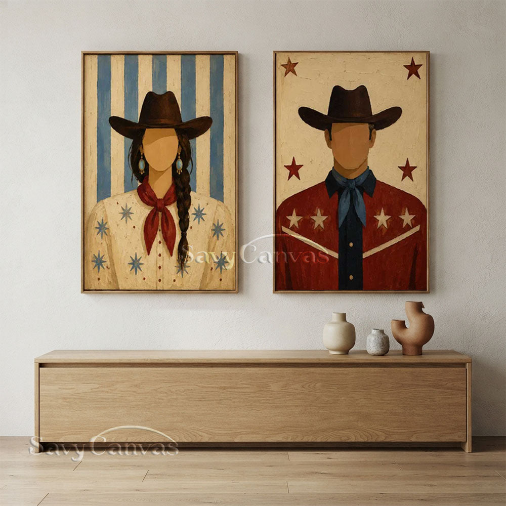 Handmade Modernism Couple Abstract Oil Painting #SS 281