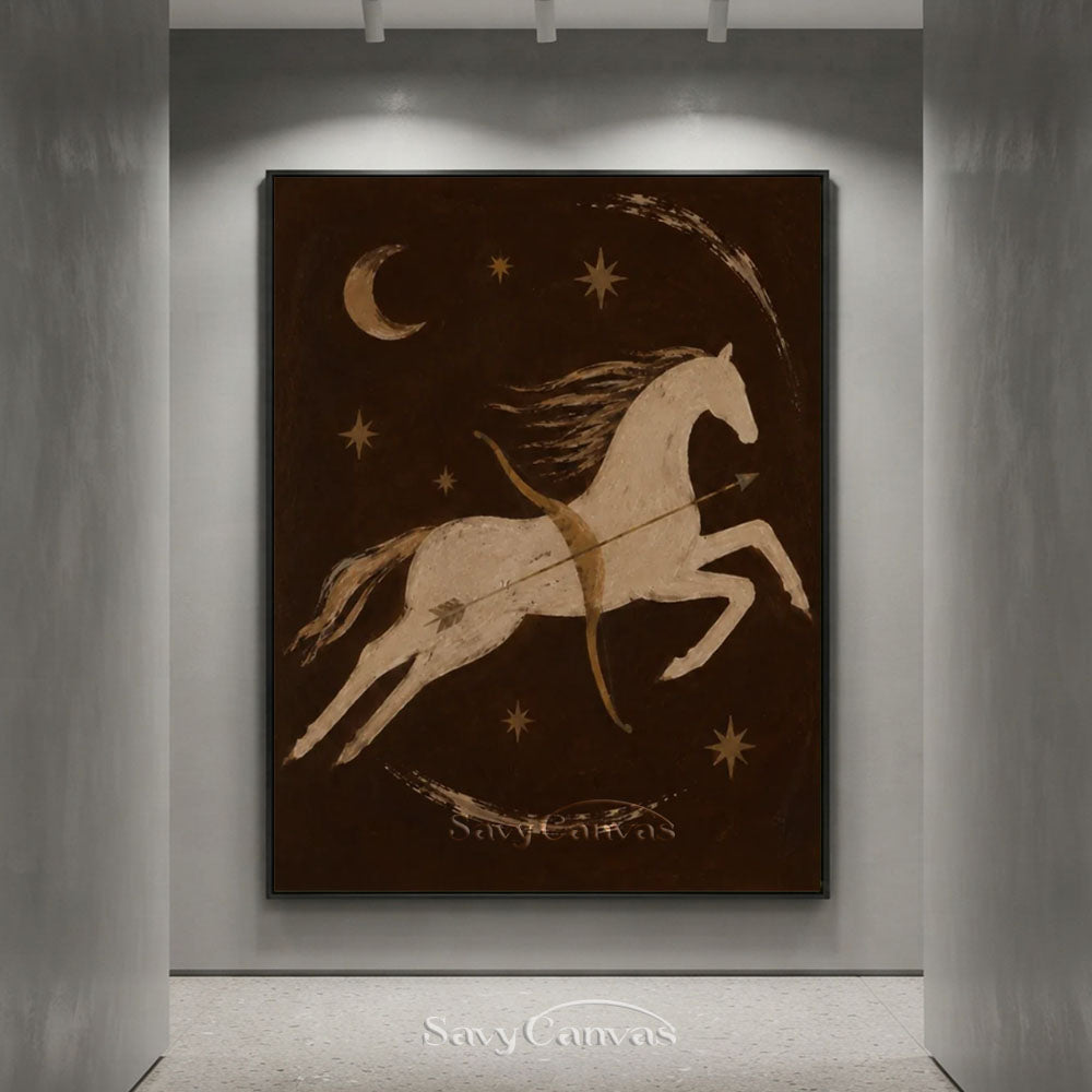 Lunar Horse Archer Fantasy Oil Handmade Painting #SS 244