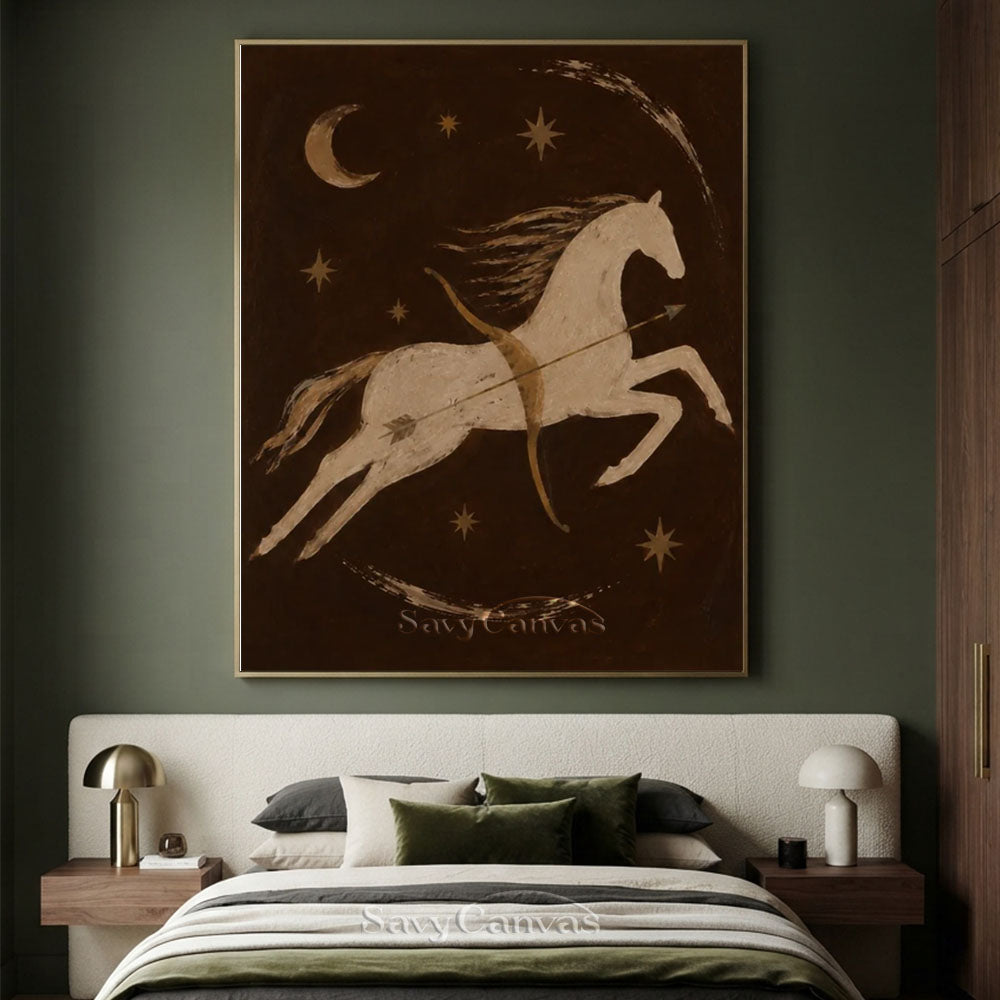 Lunar Horse Archer Fantasy Oil Handmade Painting #SS 244