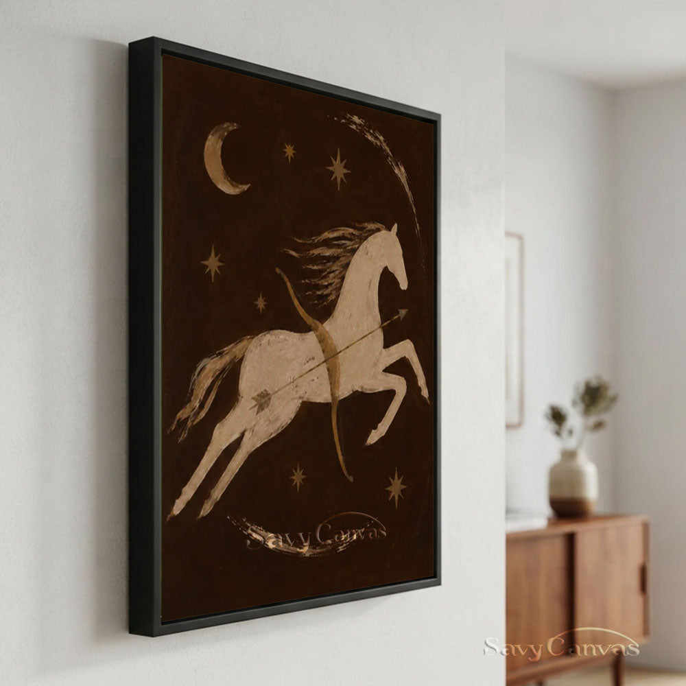 Lunar Horse Archer Fantasy Oil Handmade Painting #SS 244