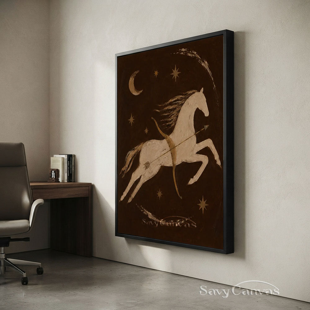 Lunar Horse Archer Fantasy Oil Handmade Painting #SS 244