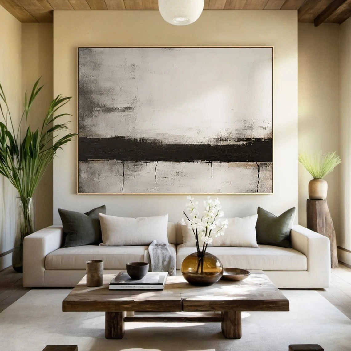 Modern Canvas Wall Art | Original Textured Abstract Landscape Painting #TC 060