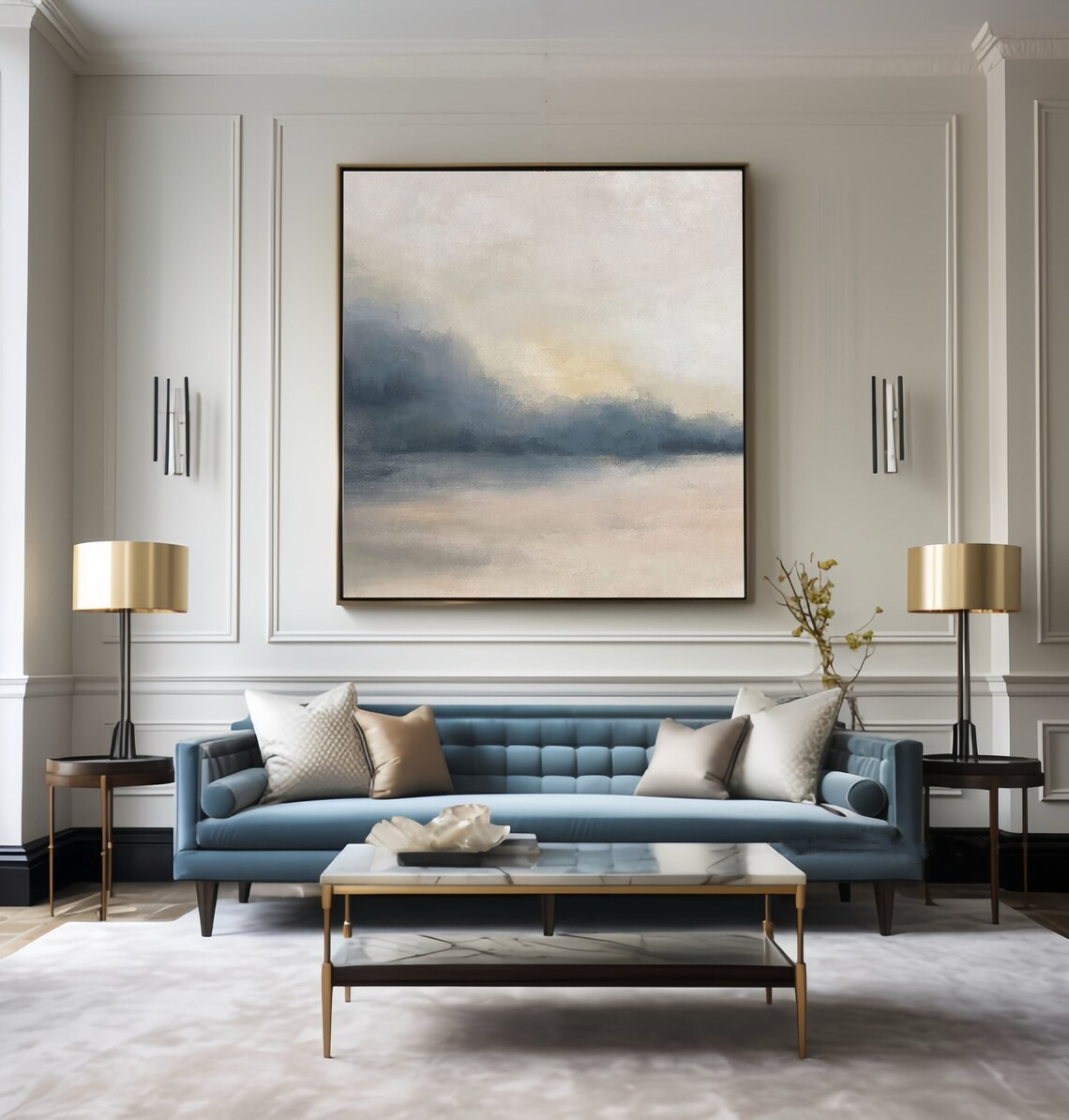 Large Abstract Landscape Oil Painting for Living Room #TC 075