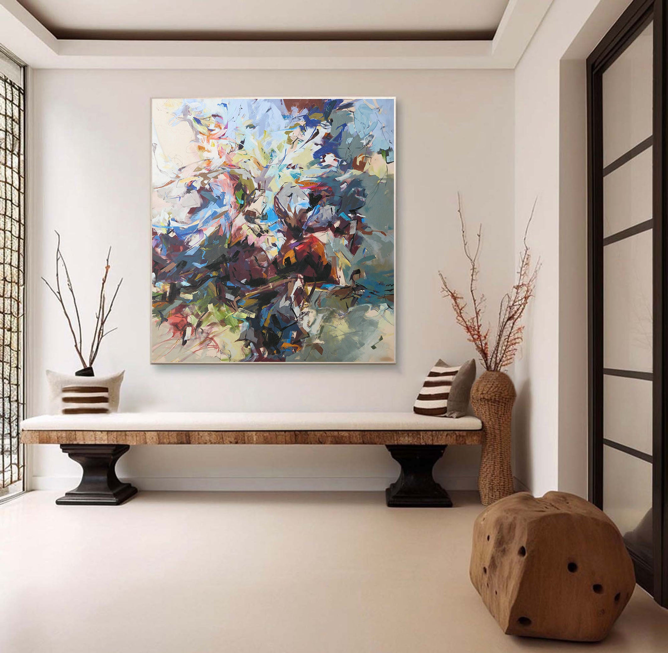 Colorful Abstract Painting for Modern Home Decor