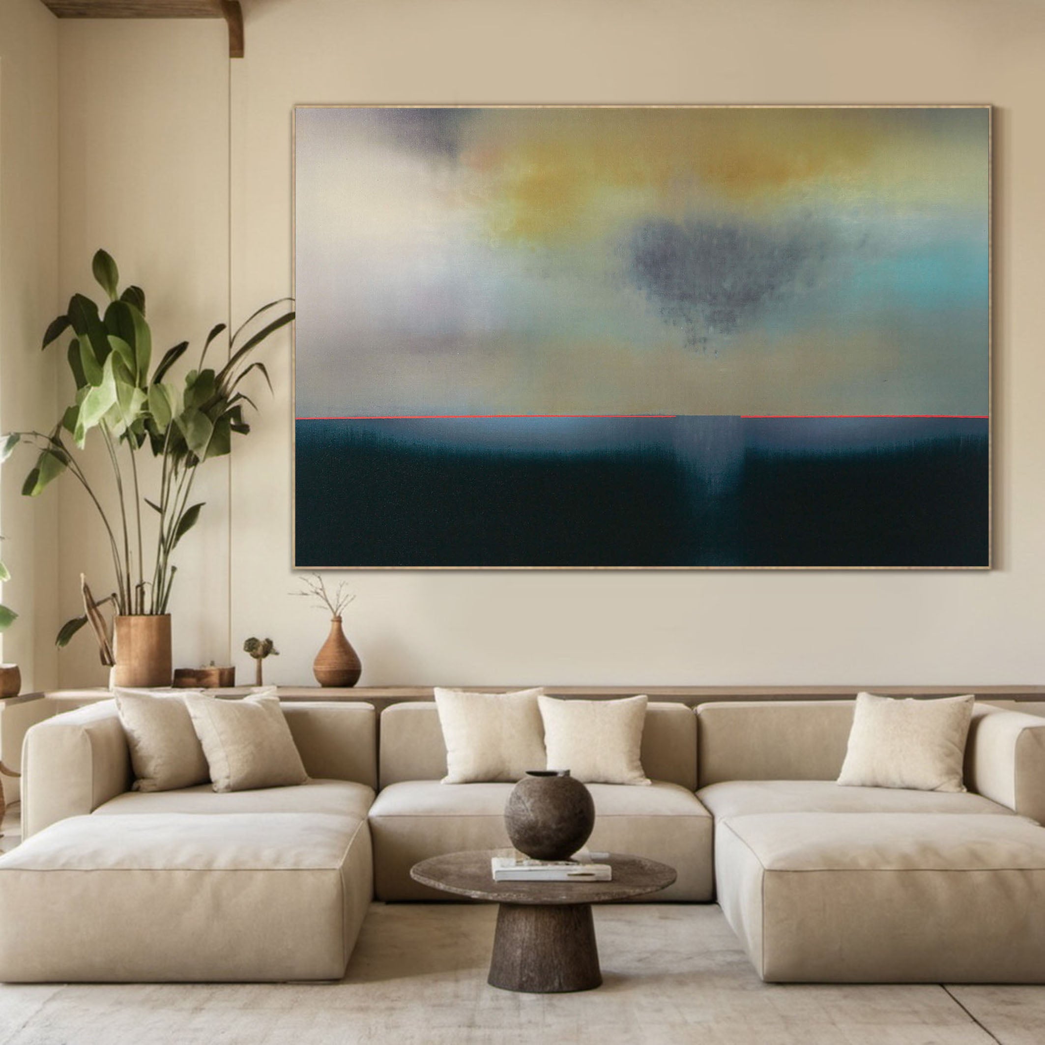 Colorful Abstract Landscape Canvas Painting