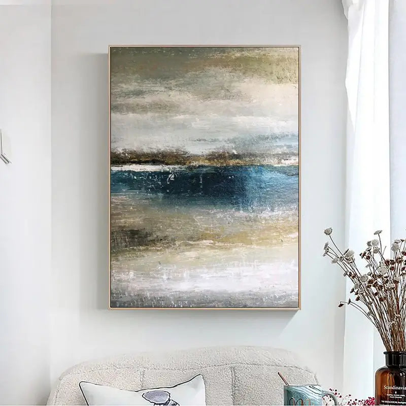 Warm Tone Abstract Sky – Modern Minimalist Landscape Art Print