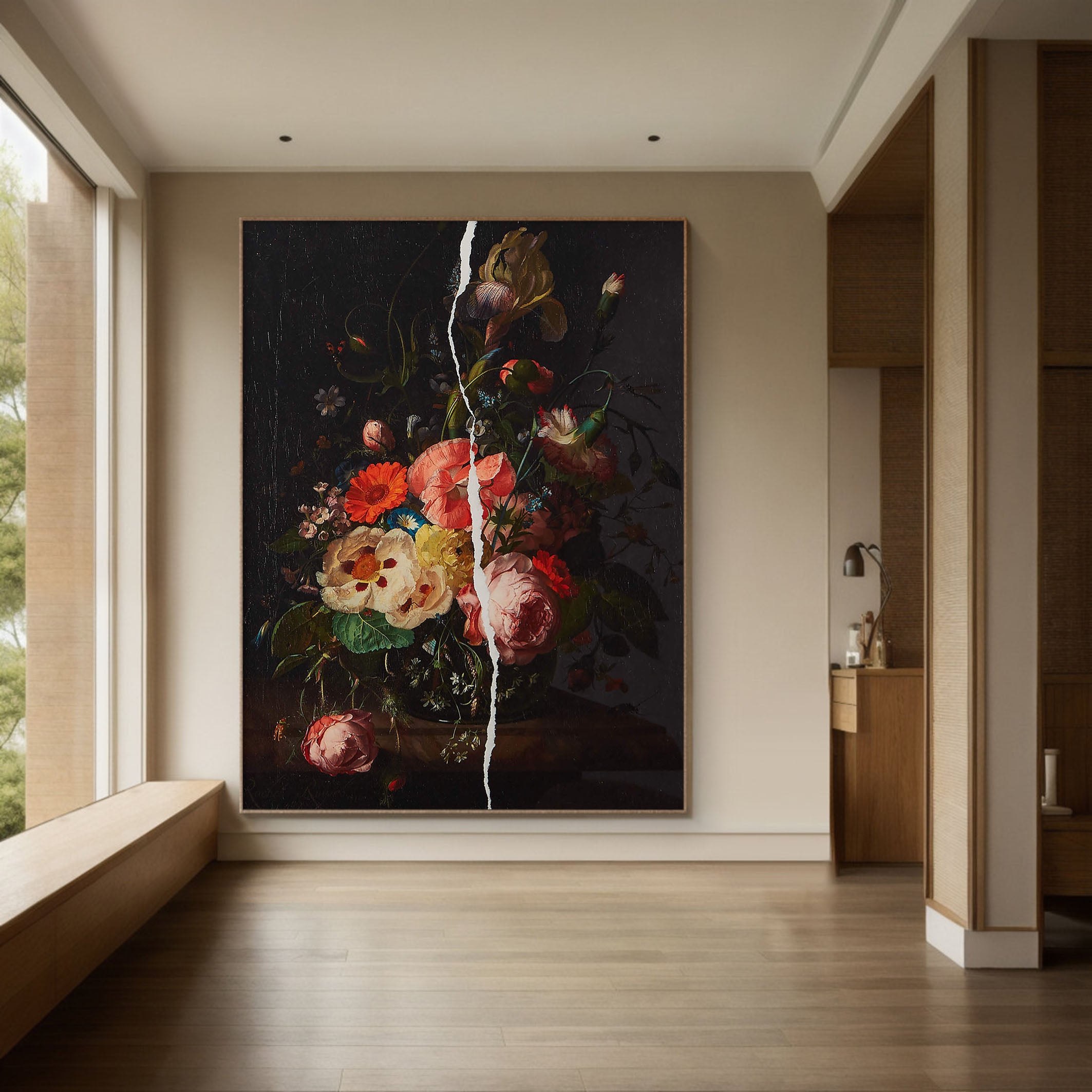 Unique Flower Vase Painting for Home Decor #TC 118
