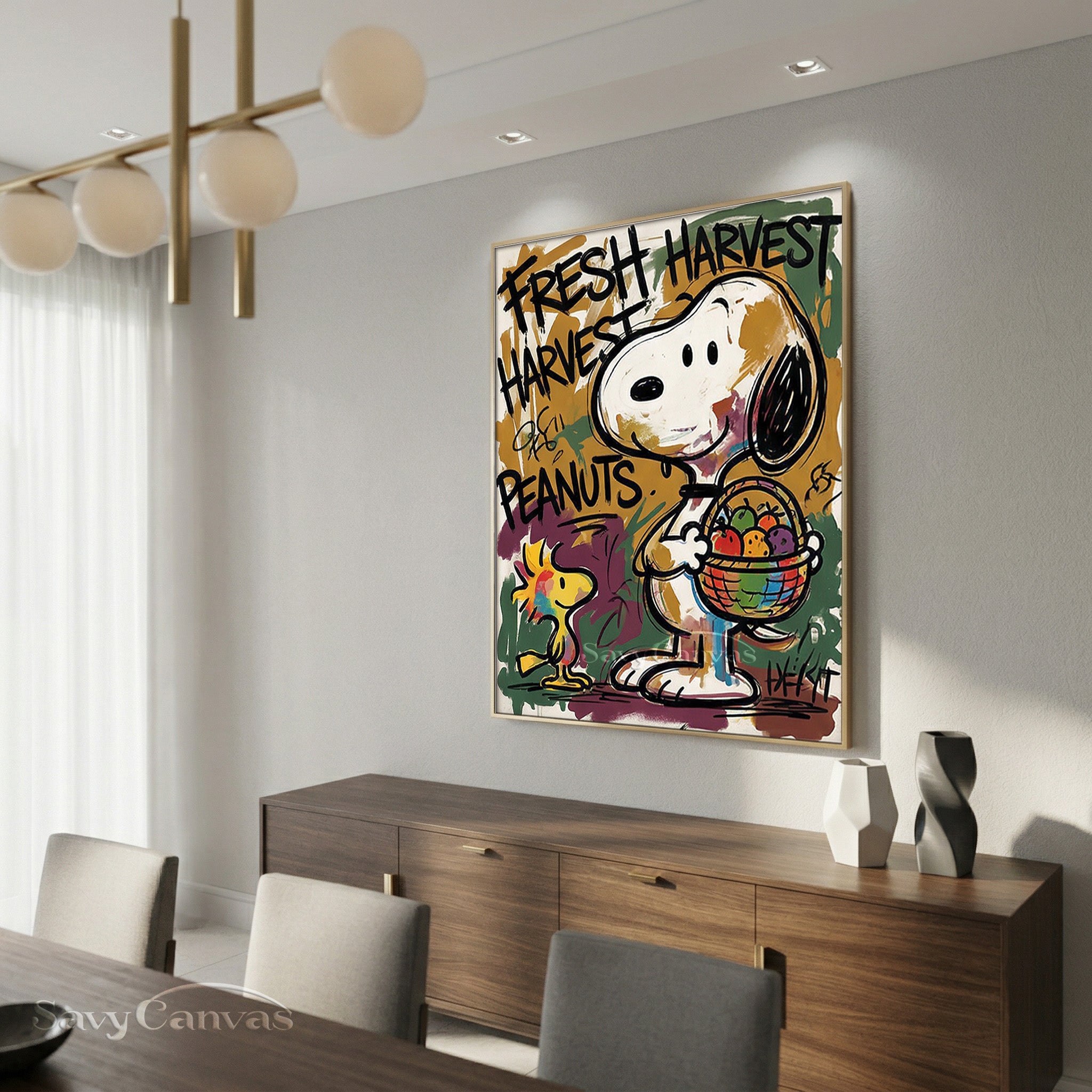 Snoopy & Woodstock Harvest Style Hand | painted Wall Decor #SS 068