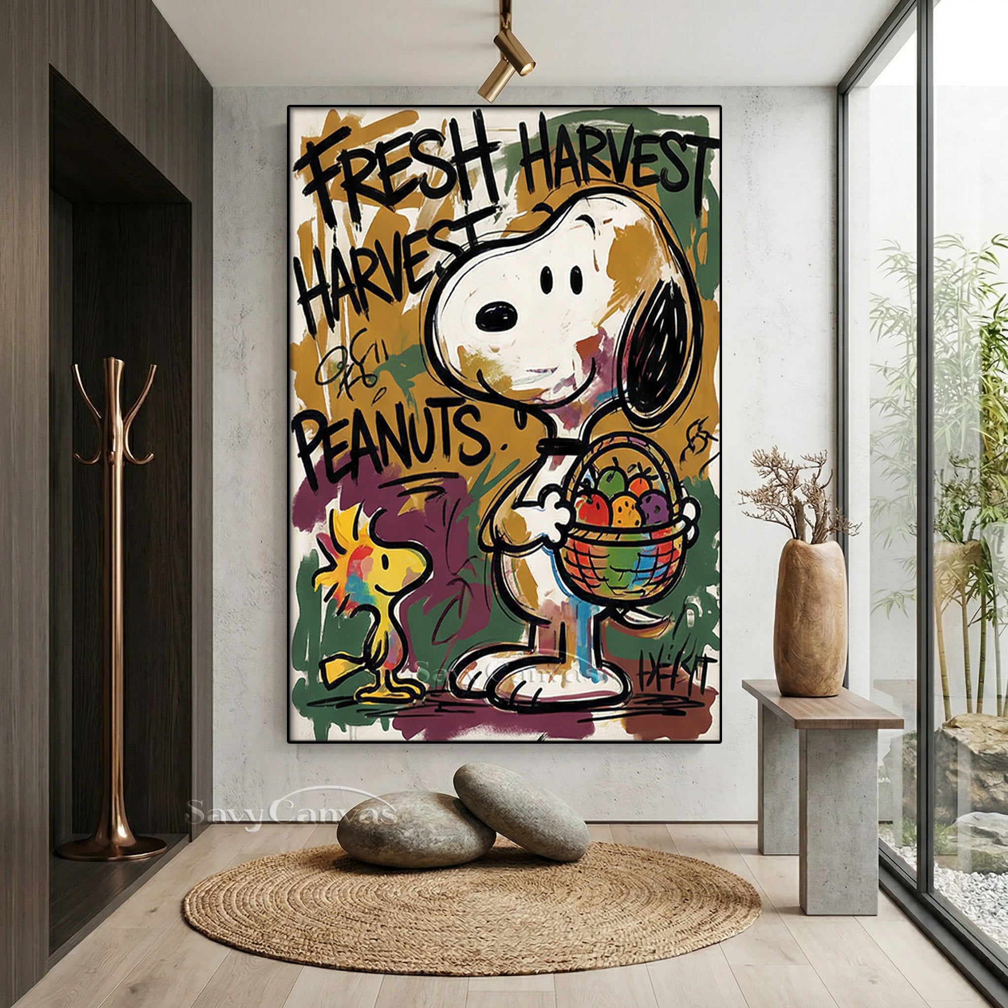 Snoopy & Woodstock Harvest Style Hand | painted Wall Decor #SS 068