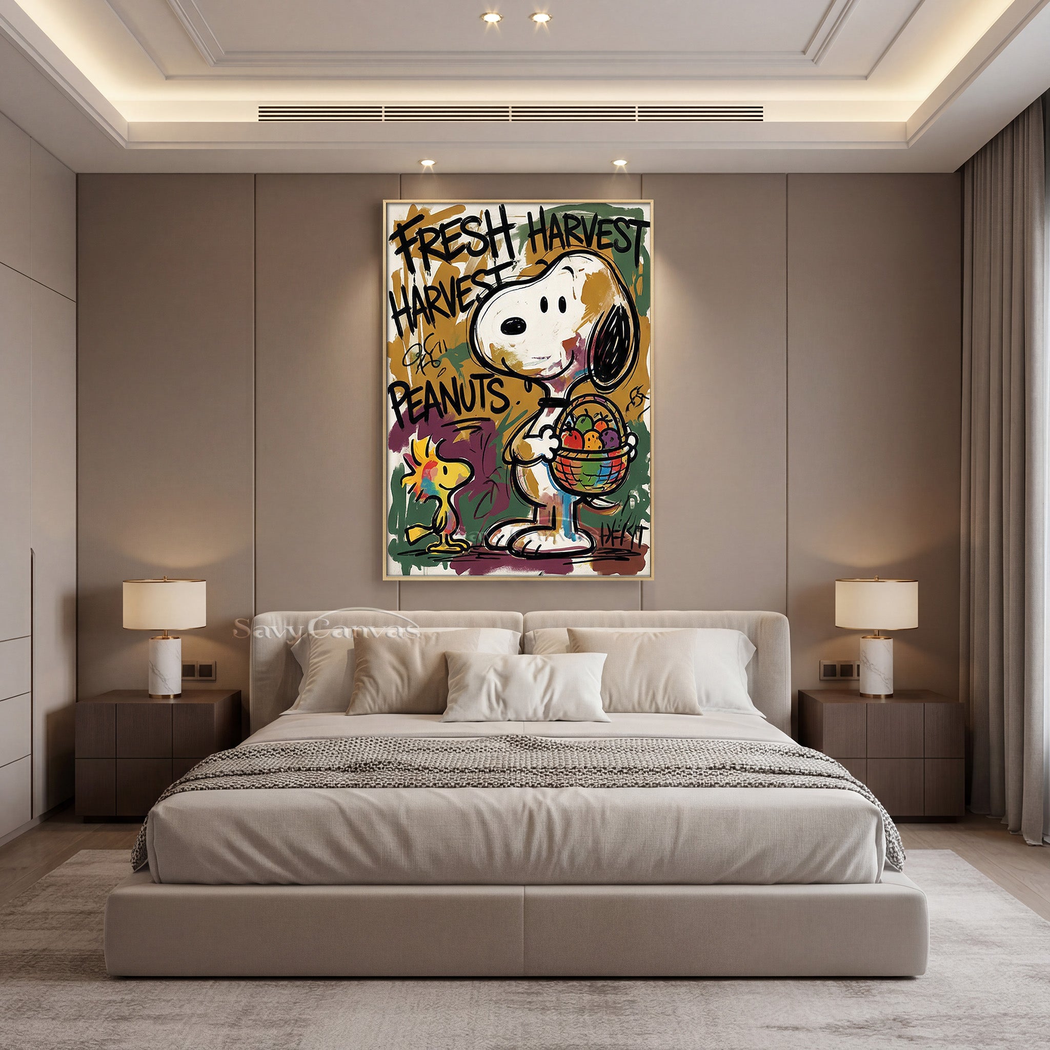 Snoopy & Woodstock Harvest Style Hand | painted Wall Decor #SS 068