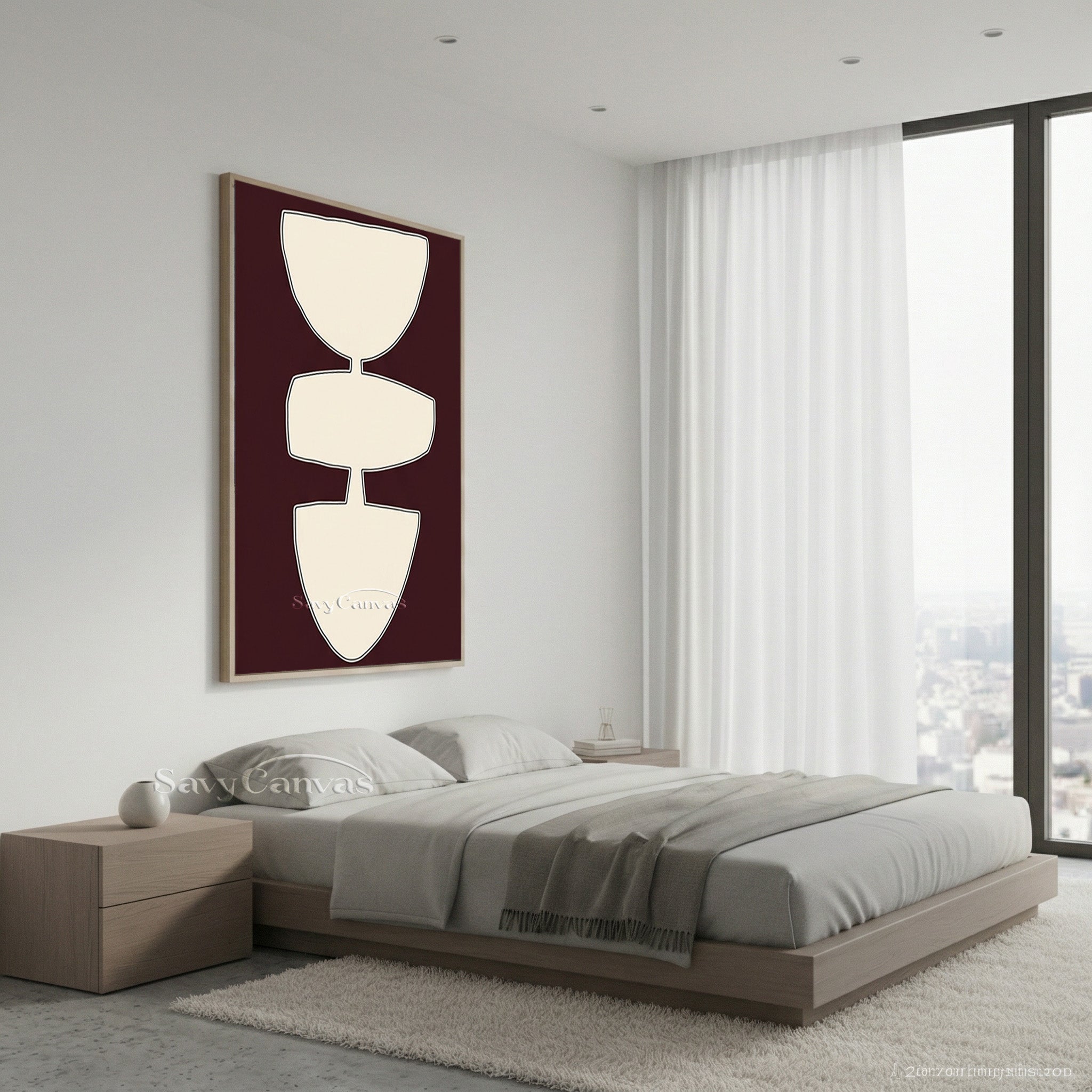 Modern Geometric Painting | Framed Minimalist Wall Art #AA 506