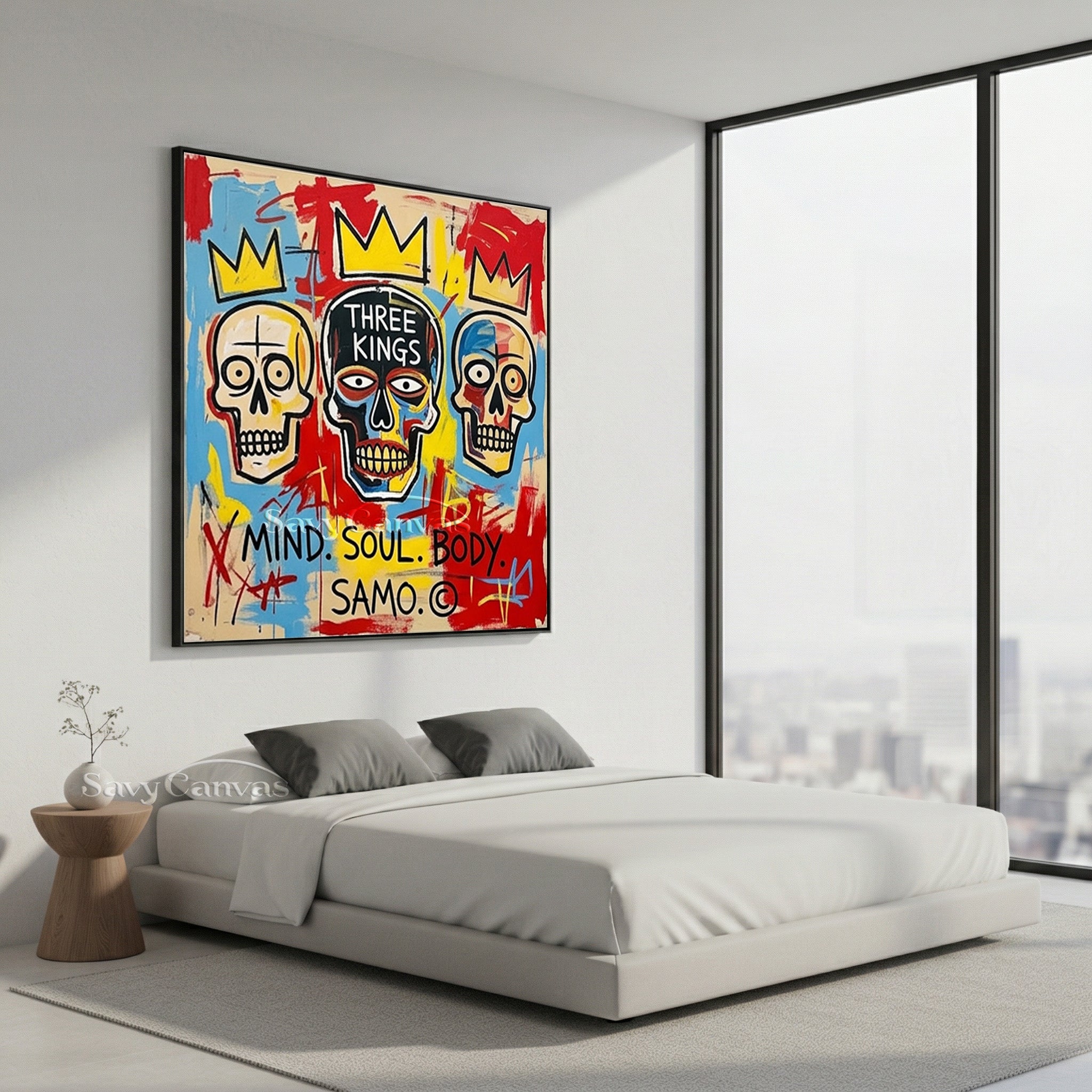 "Three Kings" Skull Painting | Abstract Graffiti Wall Art #AA 535