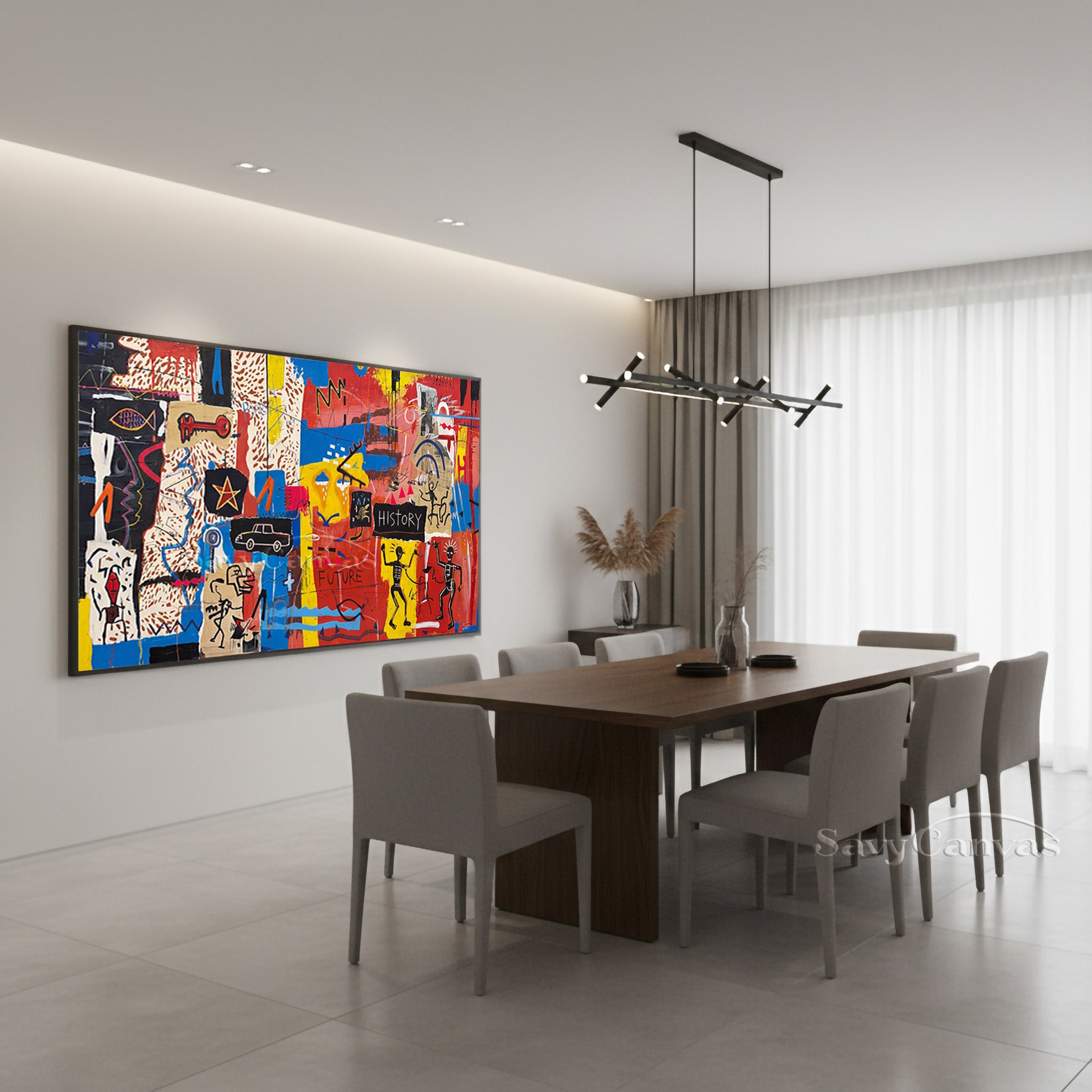Neo-Expressionist Street Art Canvas - History & Future #SS 045