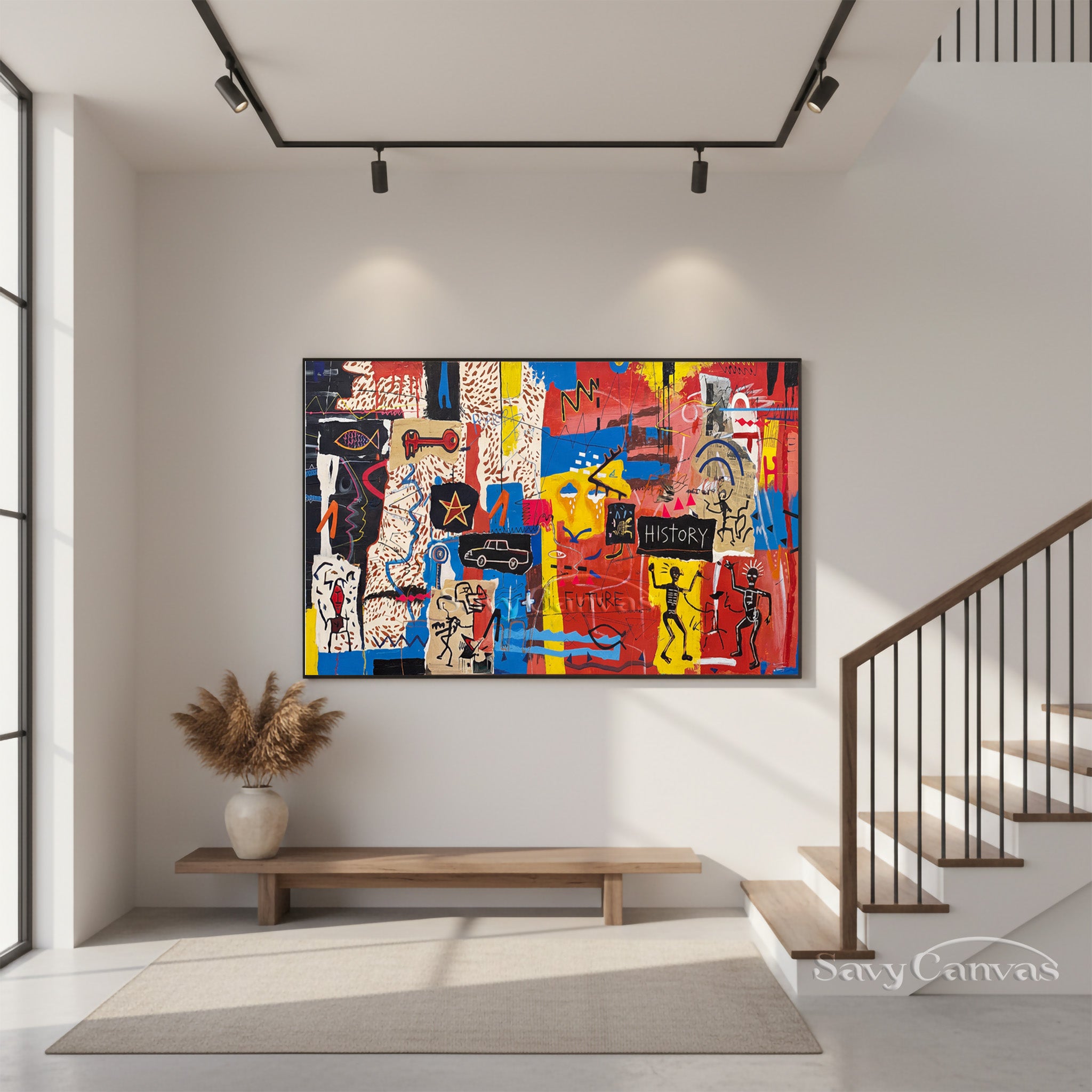 Neo-Expressionist Street Art Canvas - History & Future #SS 045