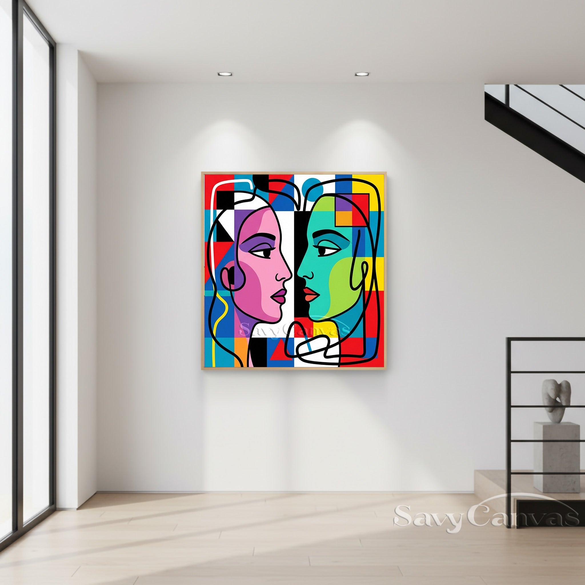 Modern Pop Art Portrait | Cubist Style Face Painting #AA 490