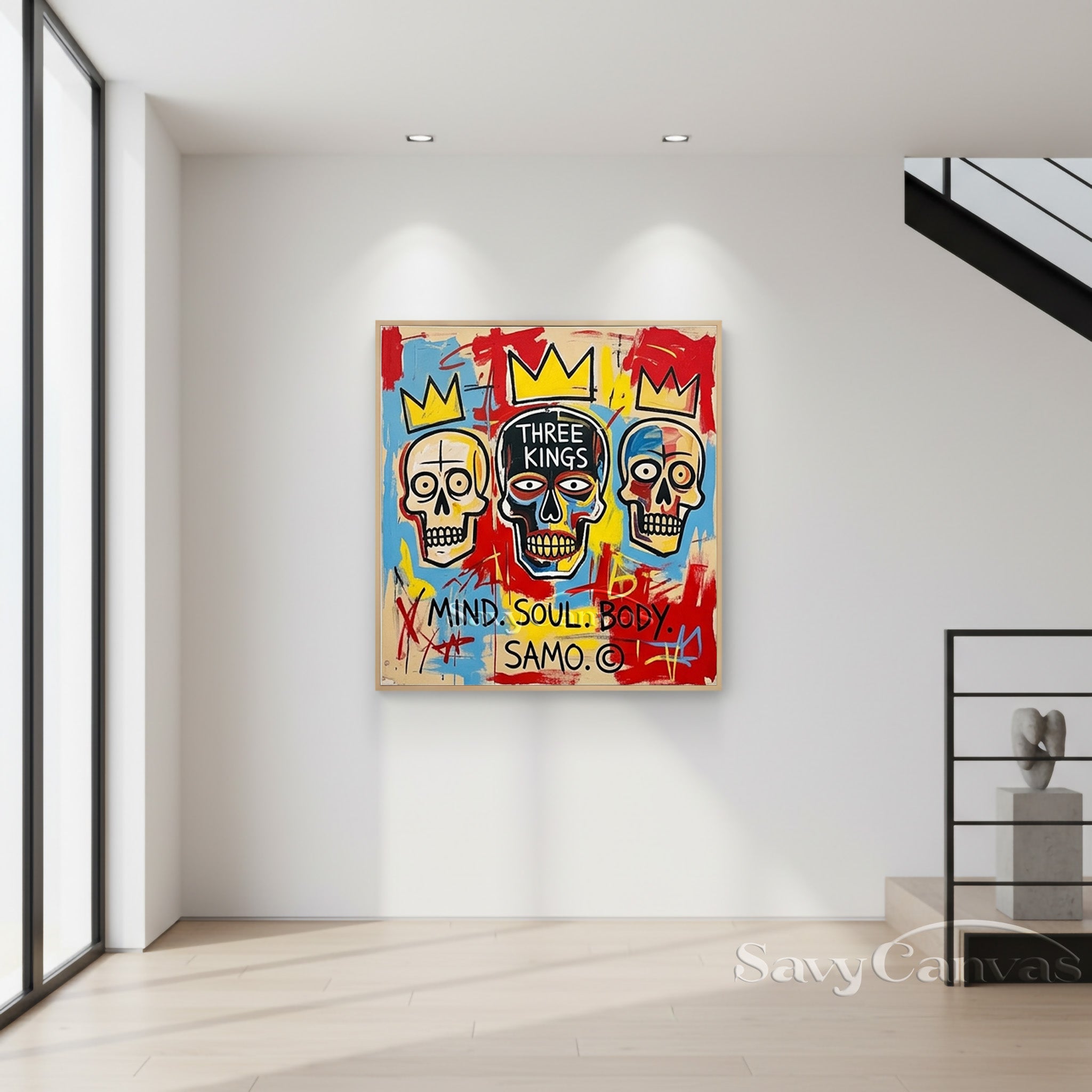 "Three Kings" Skull Painting | Abstract Graffiti Wall Art #AA 535