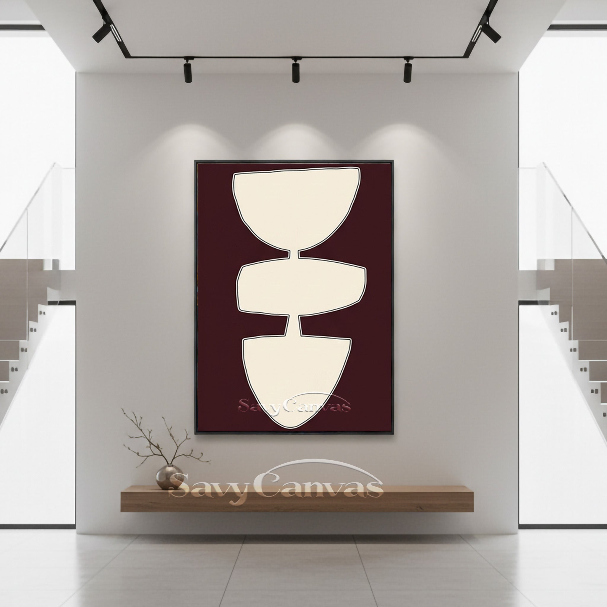 Modern Geometric Painting | Framed Minimalist Wall Art #AA 506