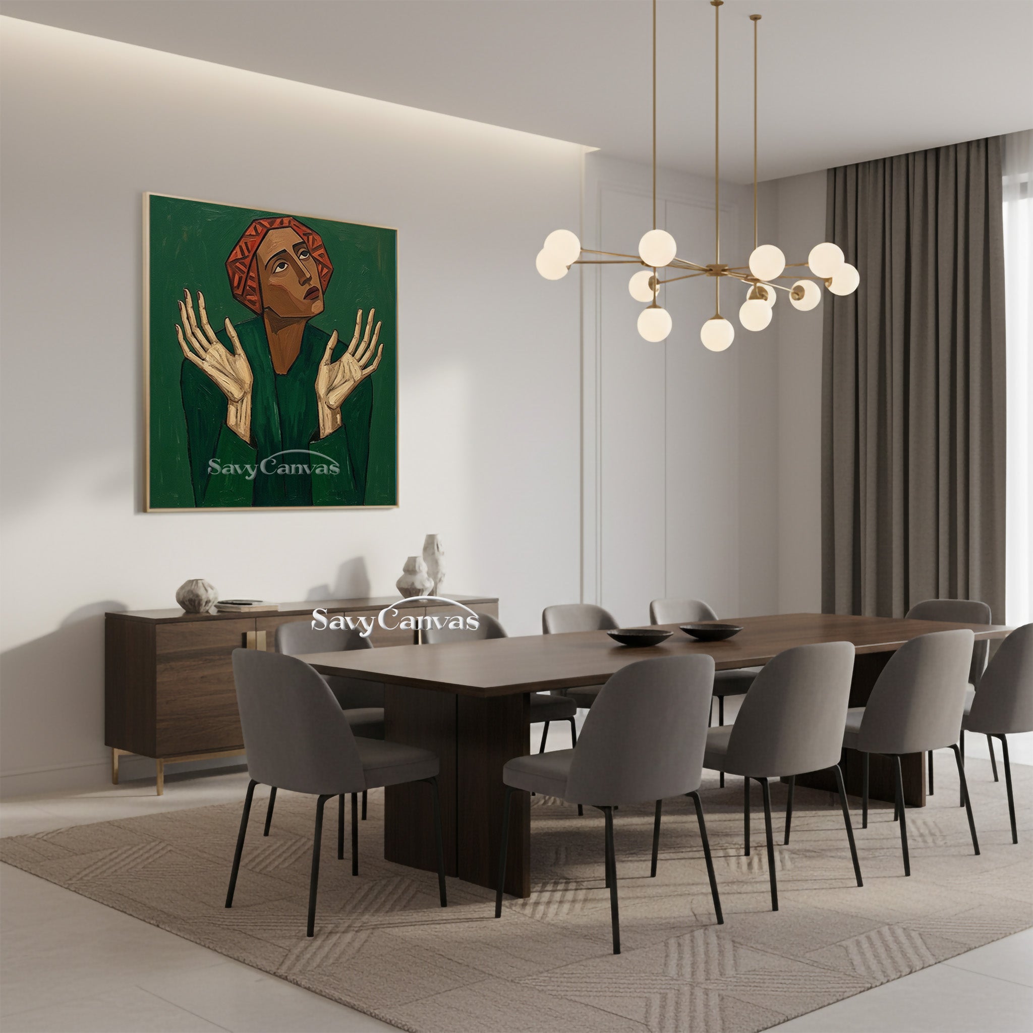 Contemporary Religious Style Portrait Wall Art | Hand-Painted #SS 109
