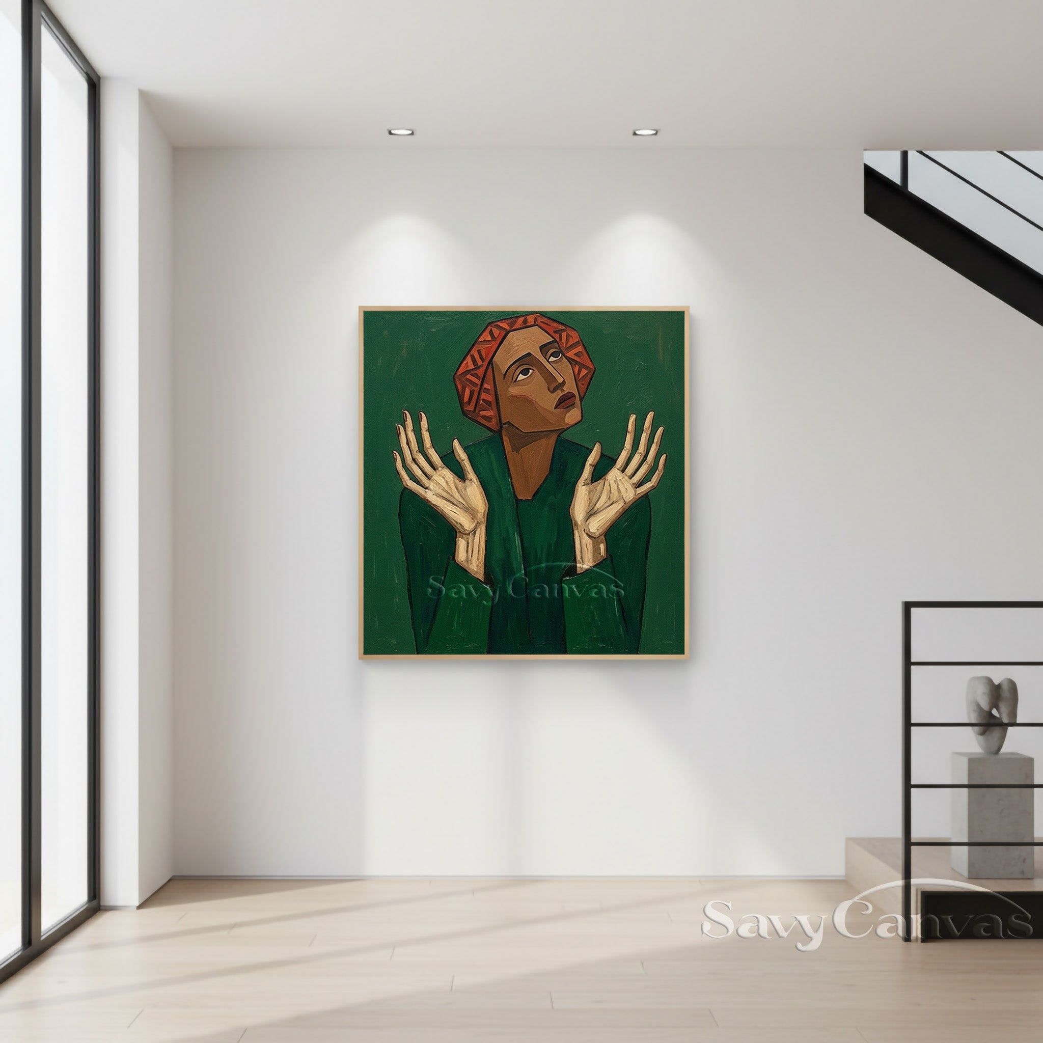 Contemporary Religious Style Portrait Wall Art | Hand-Painted #SS 109