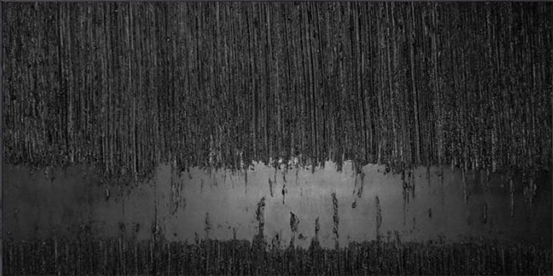 Contemporary Black Design: Textured Abstract Canvas for Room Decor #ZZ 135