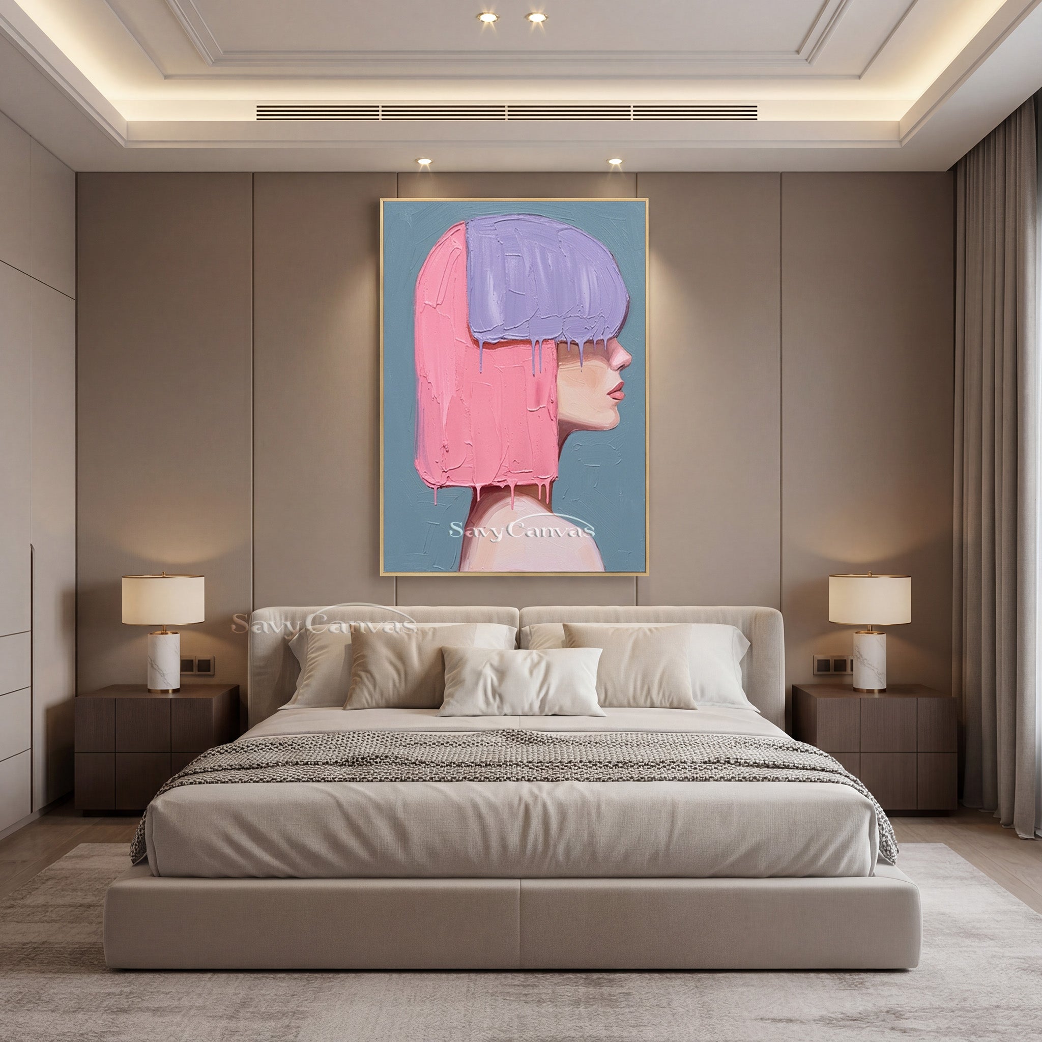 Textured Woman's Portrait | 3D Palette Knife Art #AA 538