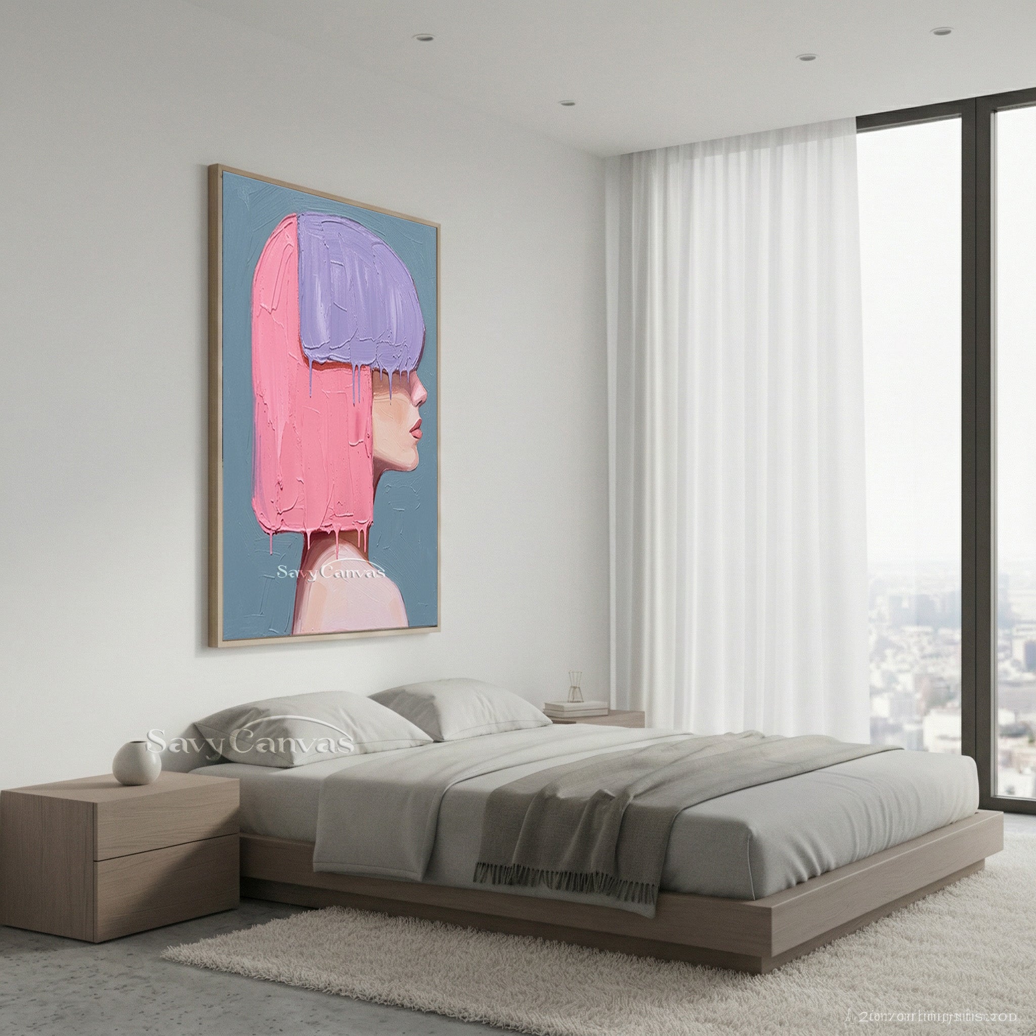 Textured Woman's Portrait | 3D Palette Knife Art #AA 538