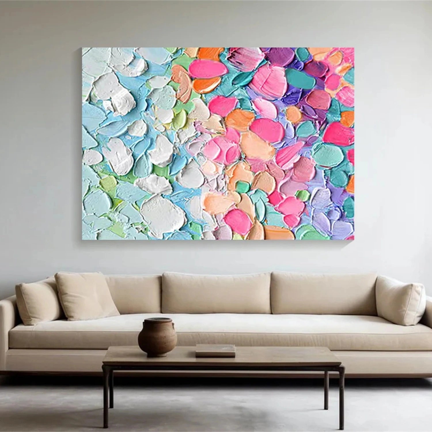 Handmade and Unique Textured Painting Art | Ocean Wave Decor