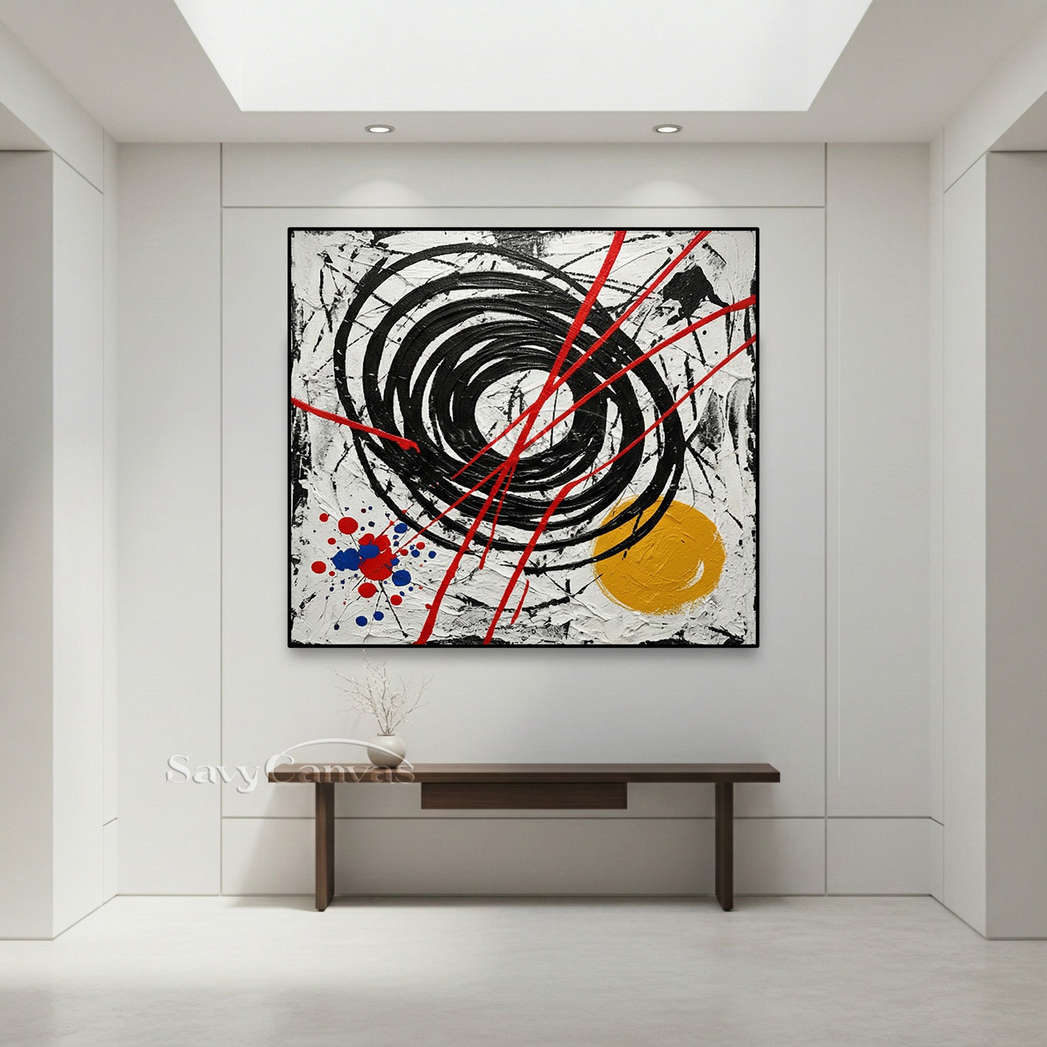 Colorful Pollock-Style Drip Art | Modern Expressive Wall Decor #JJ 459