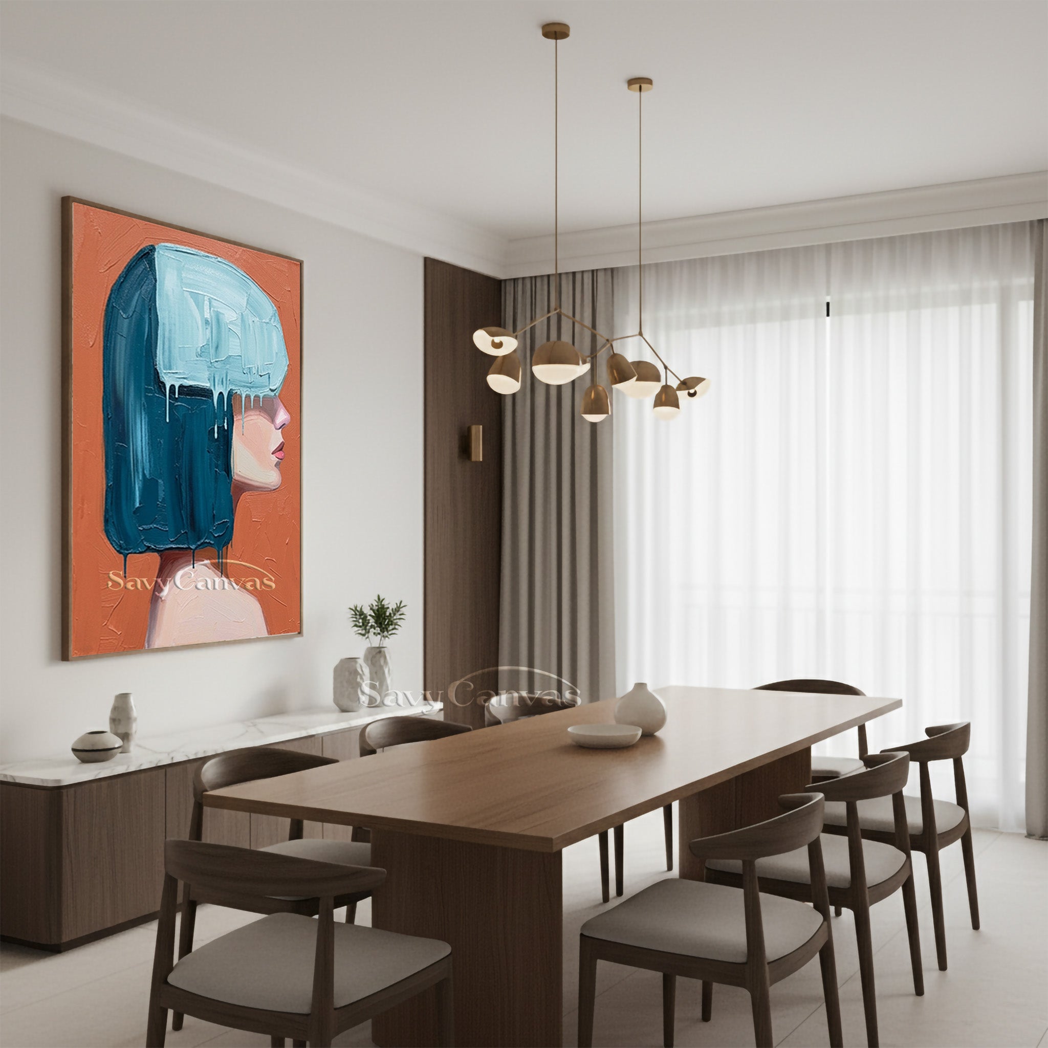 3D Textured Woman's Portrait | Palette Knife Art #AA 539