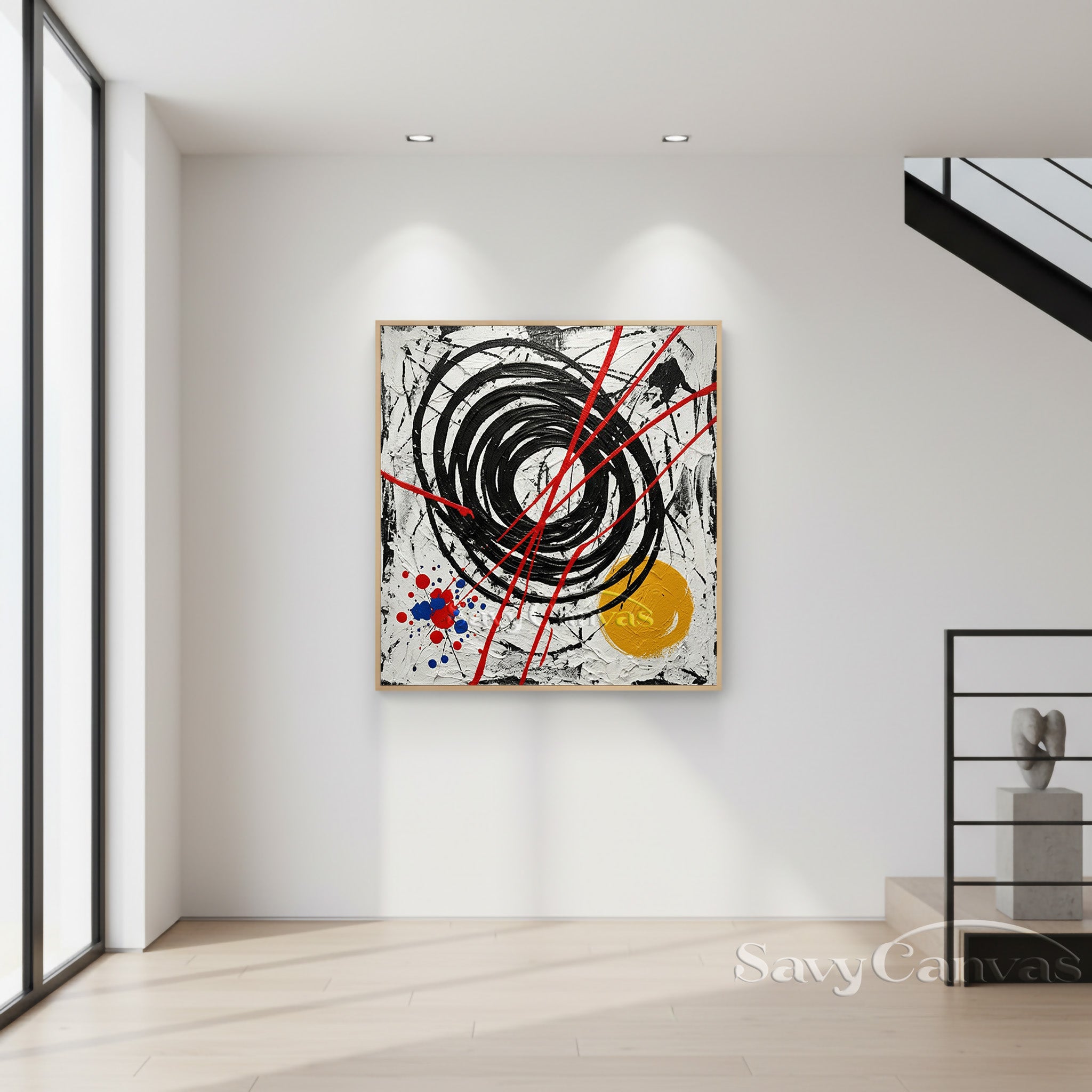 Colorful Pollock-Style Drip Art | Modern Expressive Wall Decor #JJ 459