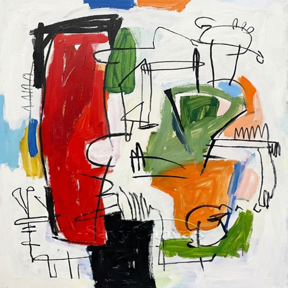 Abstract Expressionist Art | Street Art Style Painting #AA 484