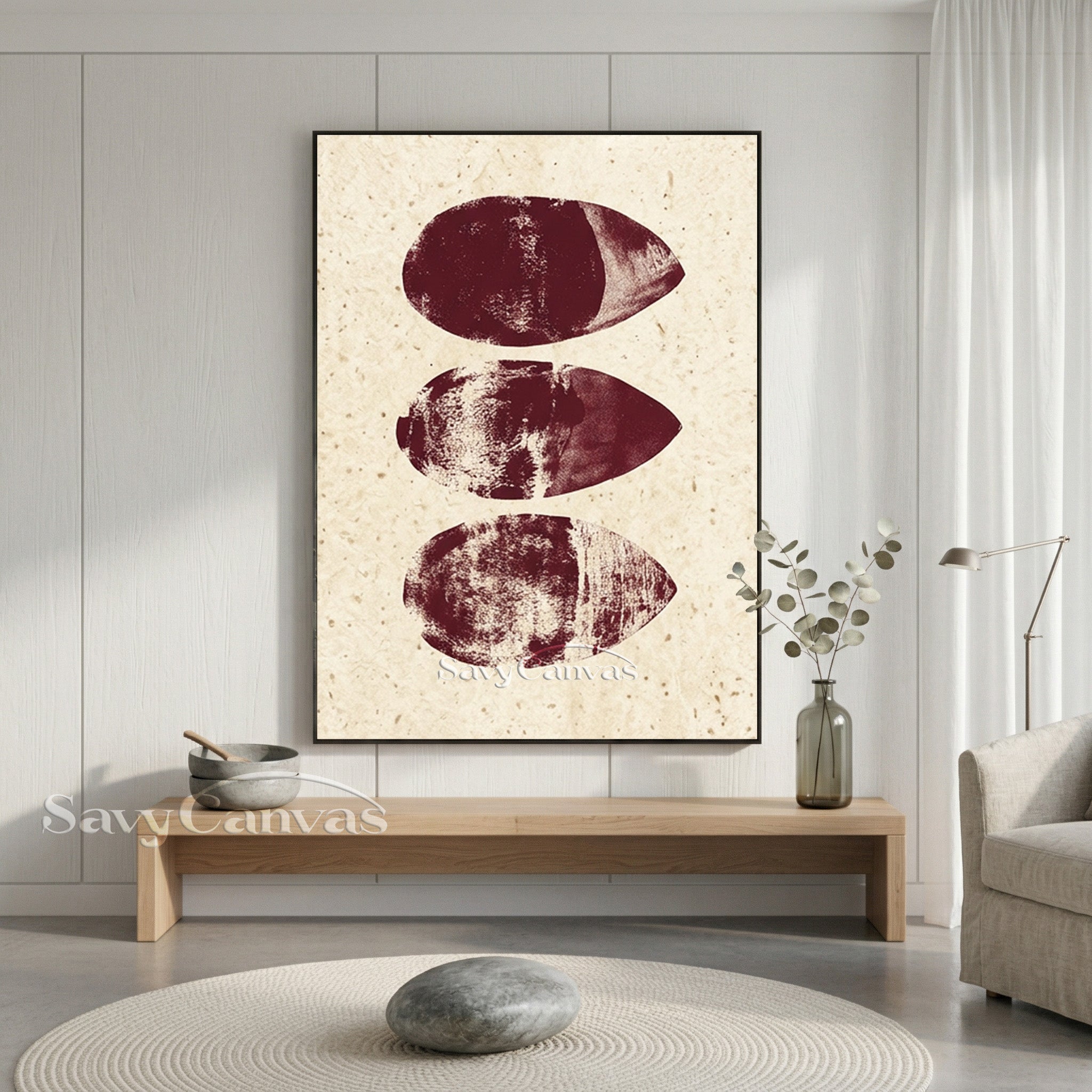 Minimalist Balancing Stones Art | Zen Abstract Painting #AA 508