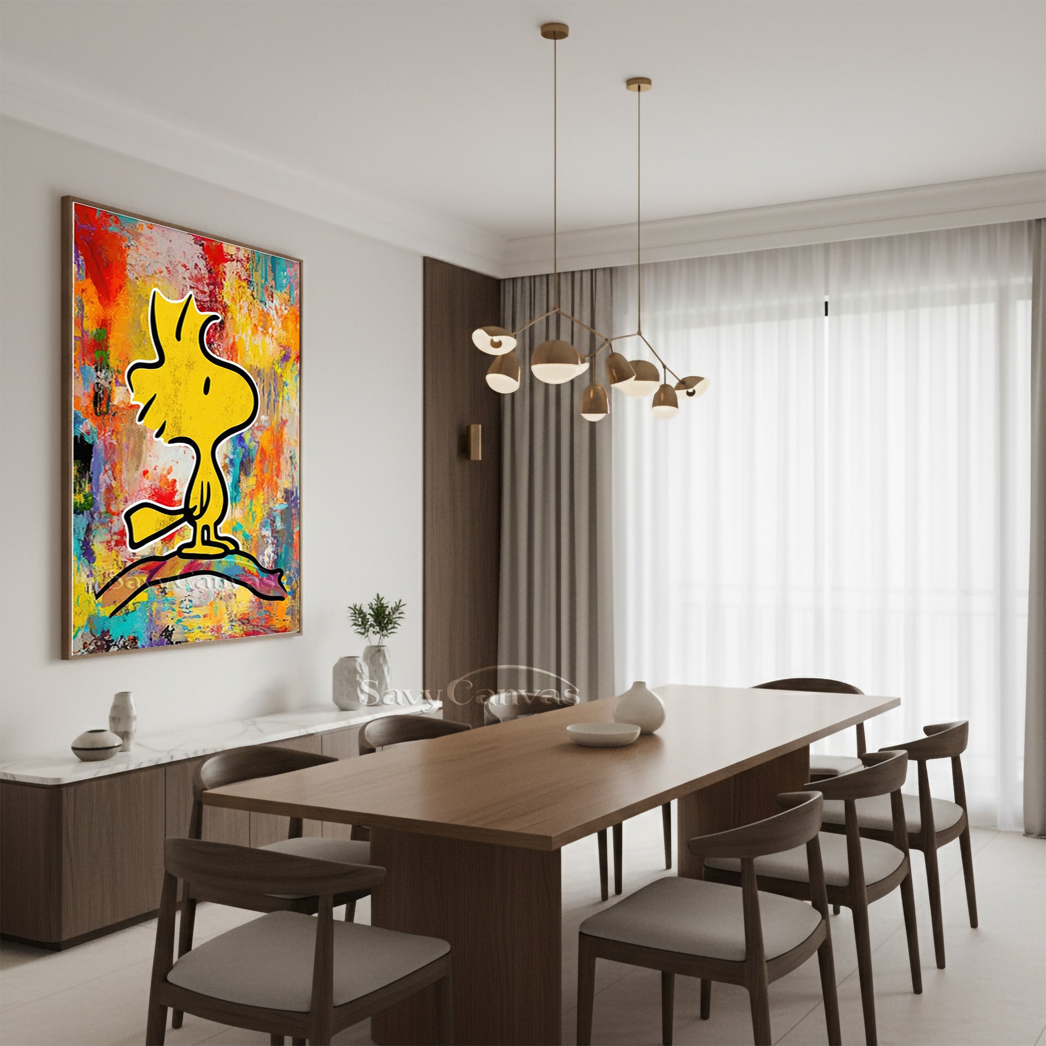 Woodstock Pop Art Hand-Painted Oil Painting #SS 072