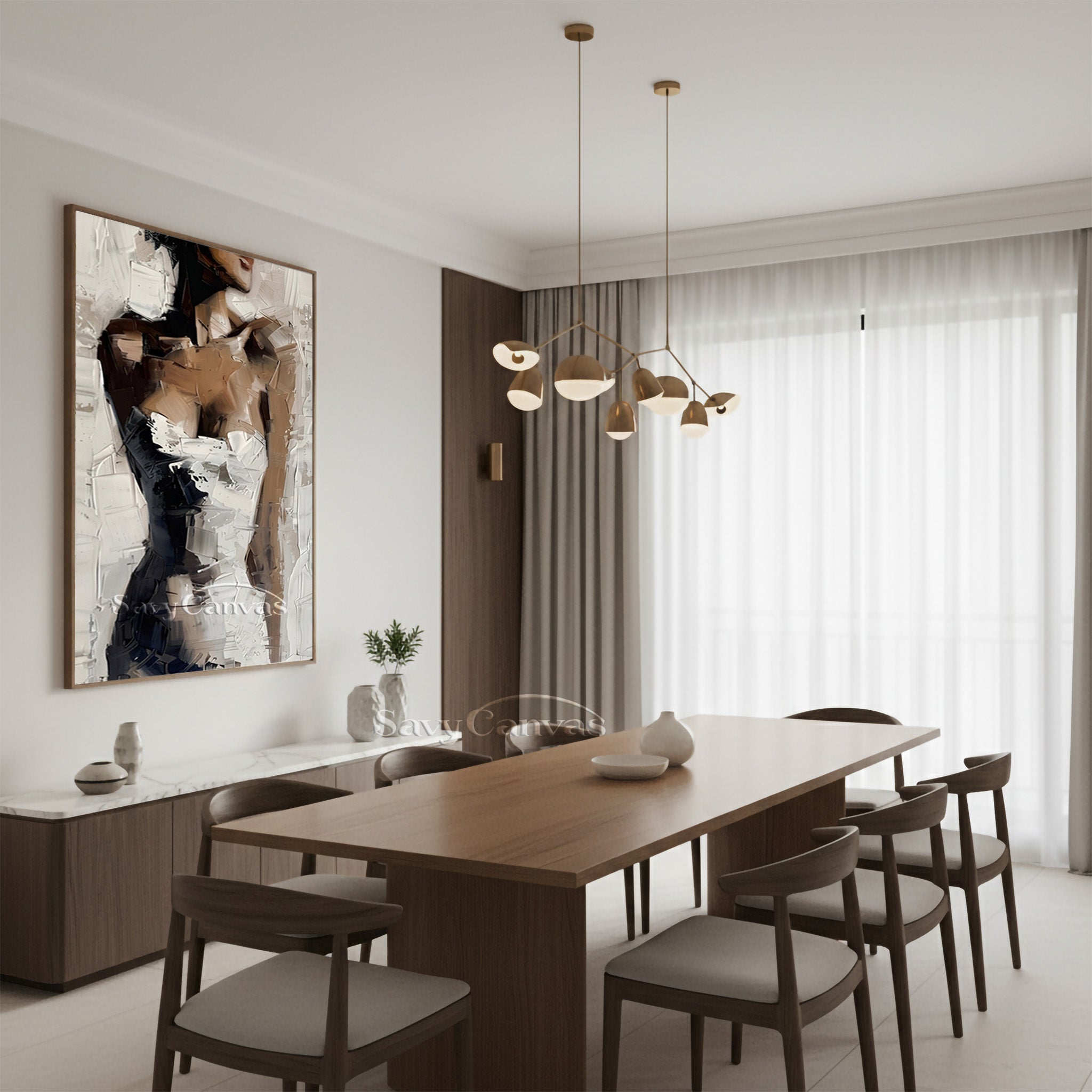 Hand-Painted Textured Nude Art Oil Painting on Canvas #SS 146