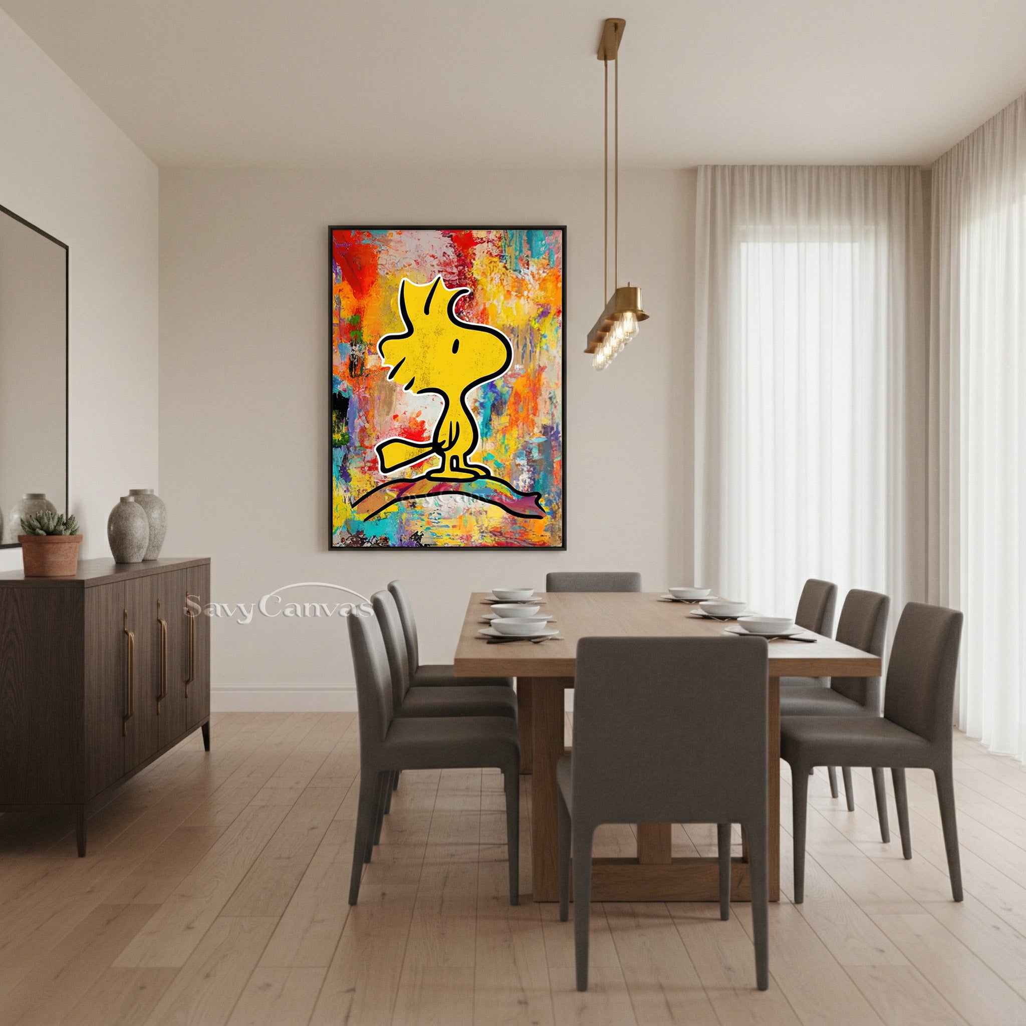 Woodstock Pop Art Hand-Painted Oil Painting #SS 072