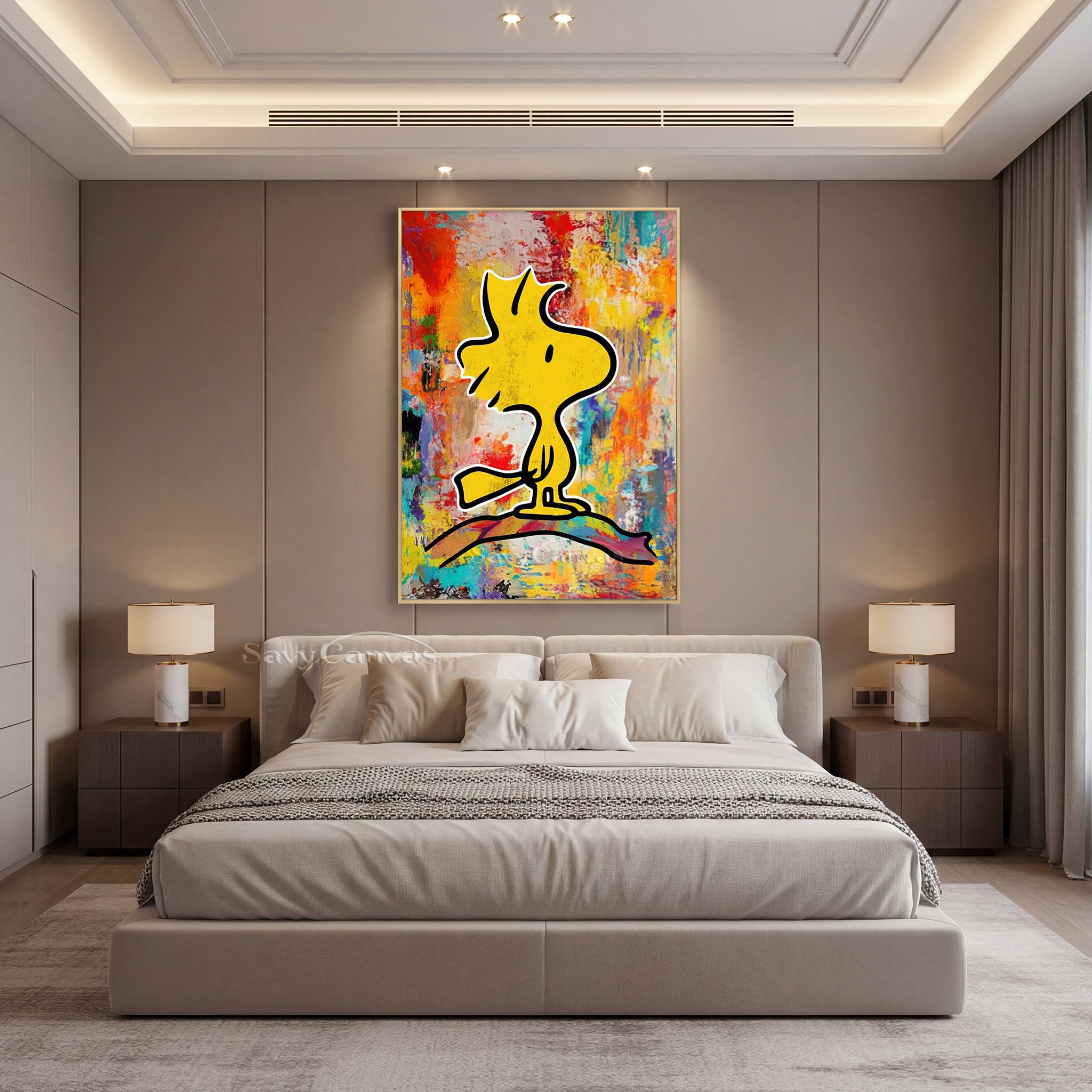 Woodstock Pop Art Hand-Painted Oil Painting #SS 072