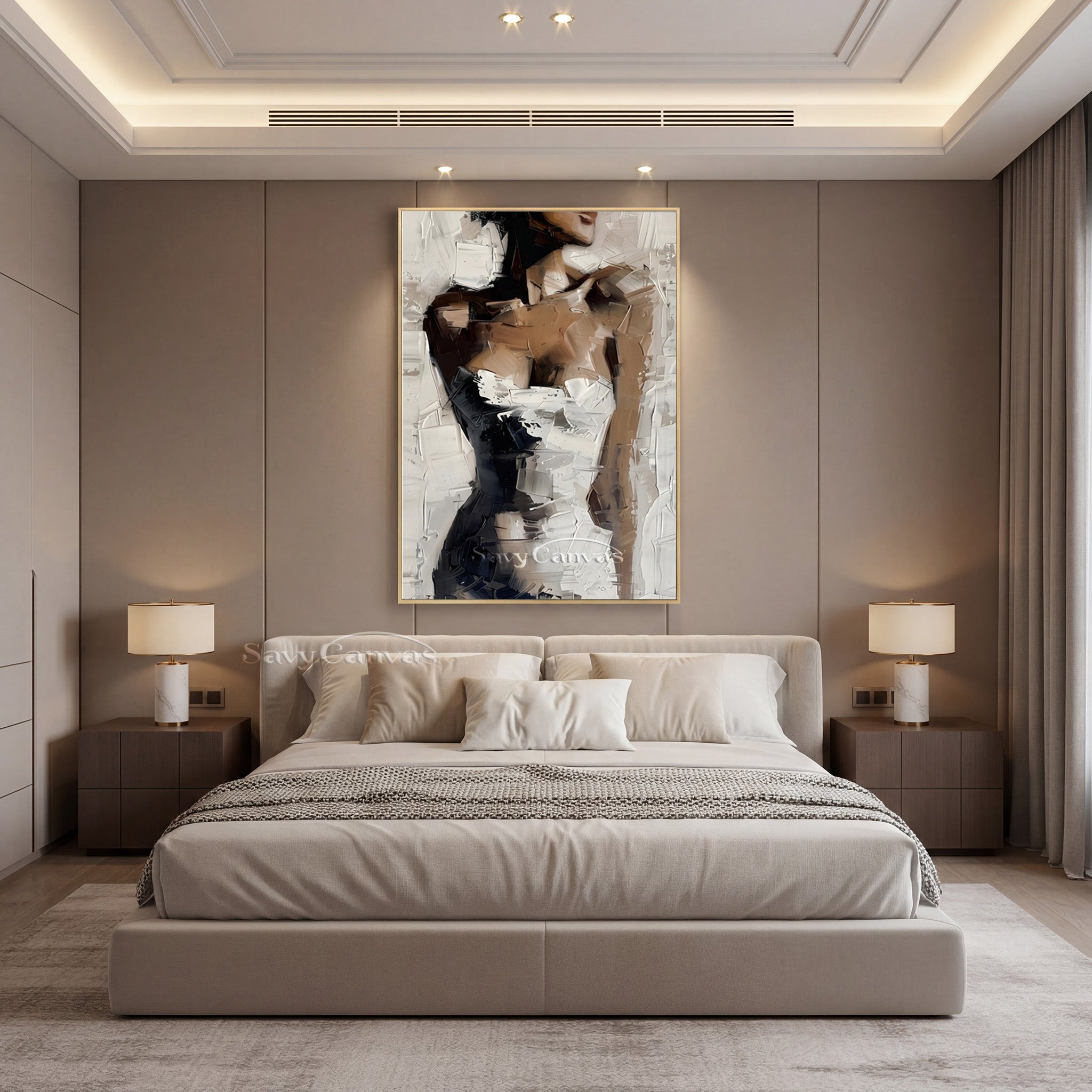 Hand-Painted Textured Nude Art Oil Painting on Canvas #SS 146