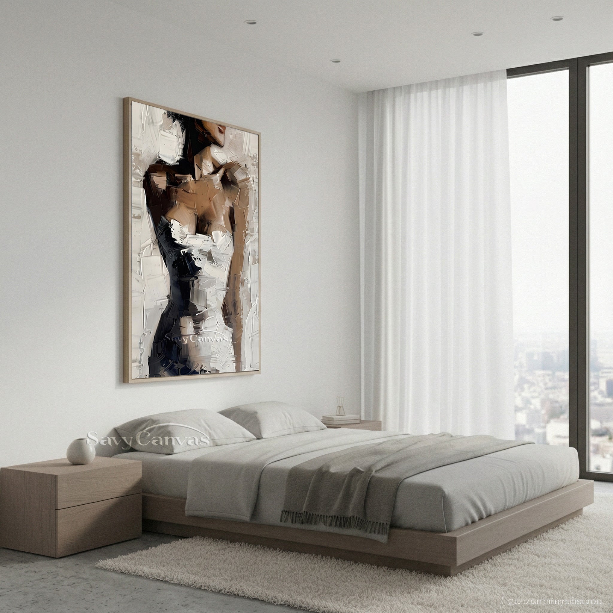 Hand-Painted Textured Nude Art Oil Painting on Canvas #SS 146