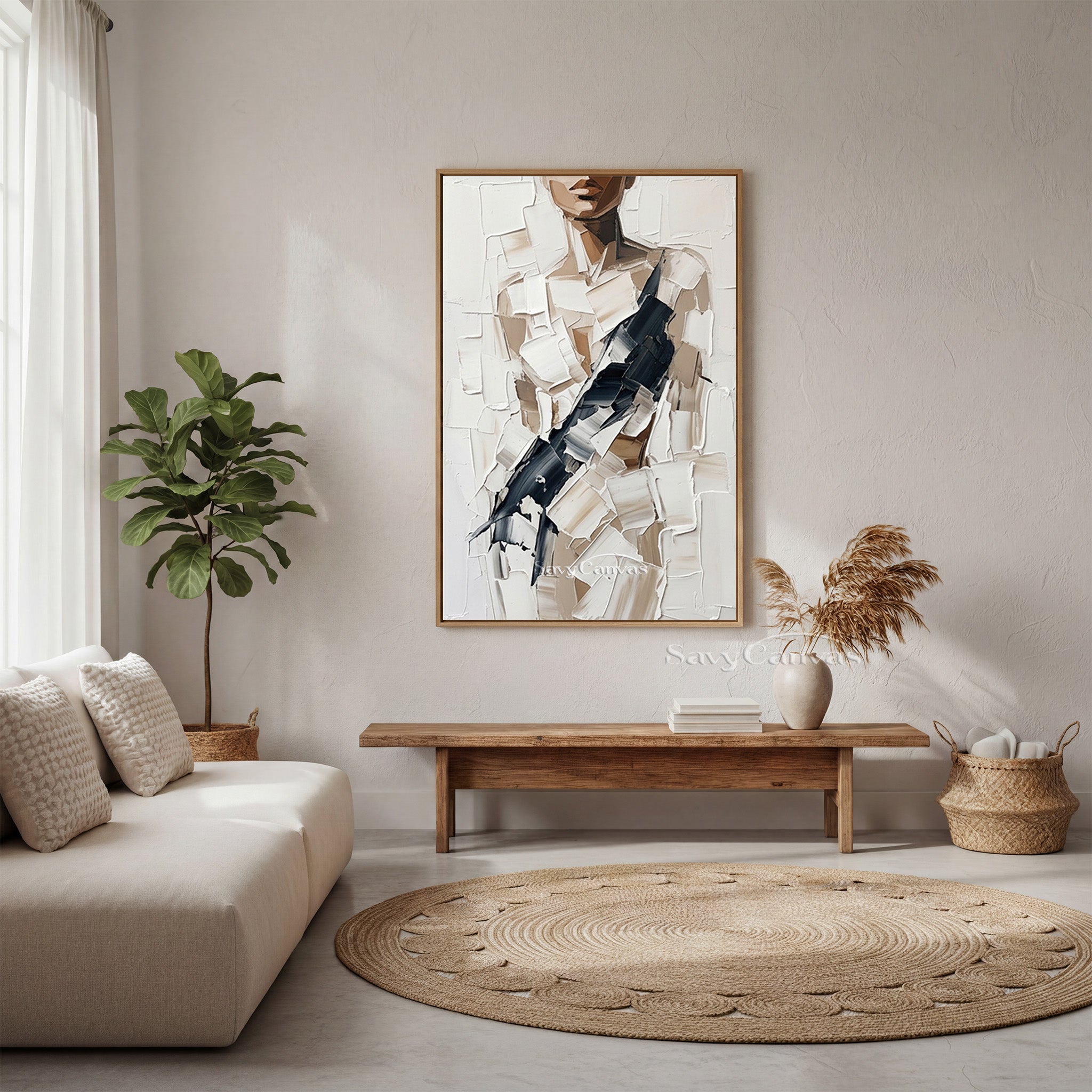 Original Palette Knife Impasto Art | Abstract Woman Portrait #SS 147