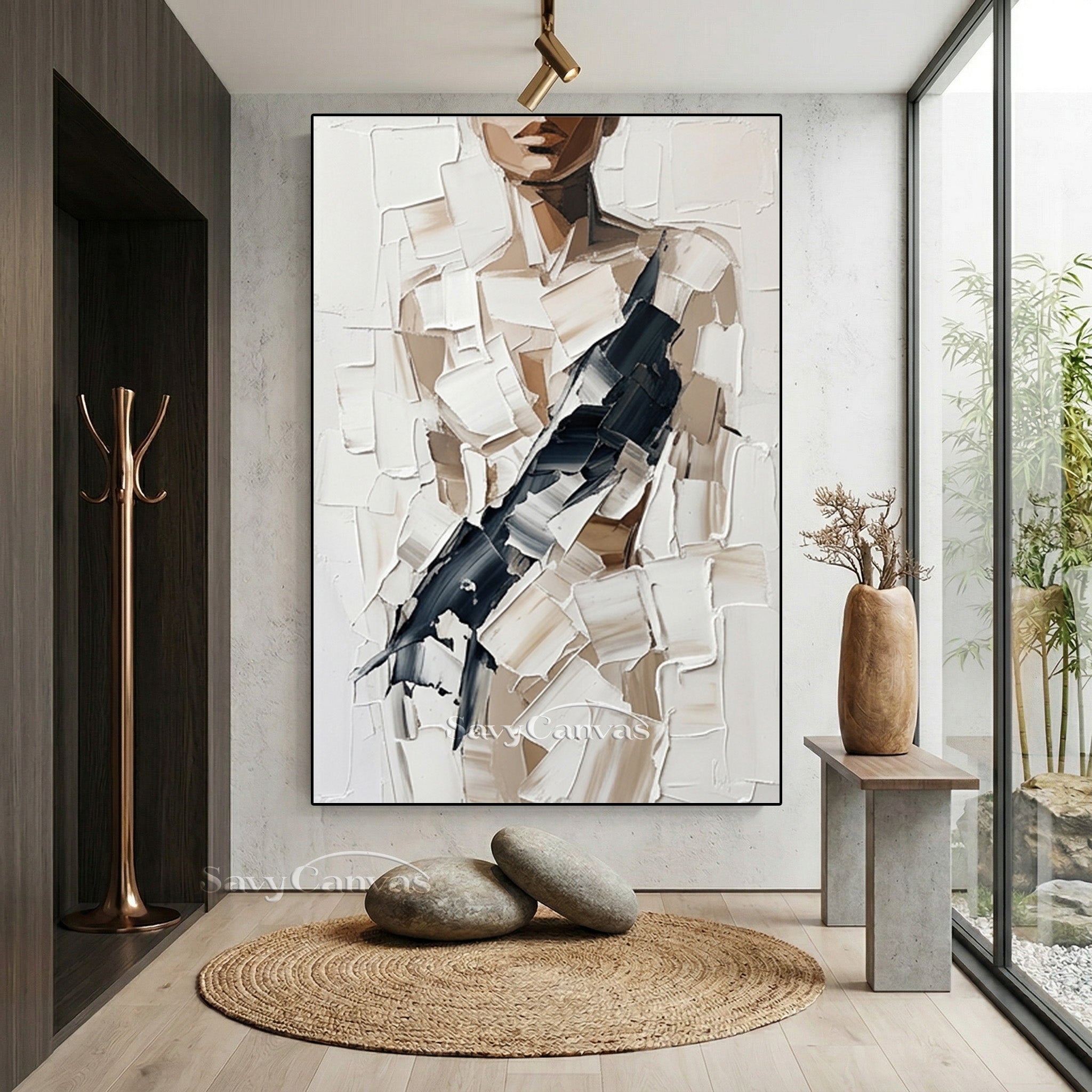 Original Palette Knife Impasto Art | Abstract Woman Portrait #SS 147