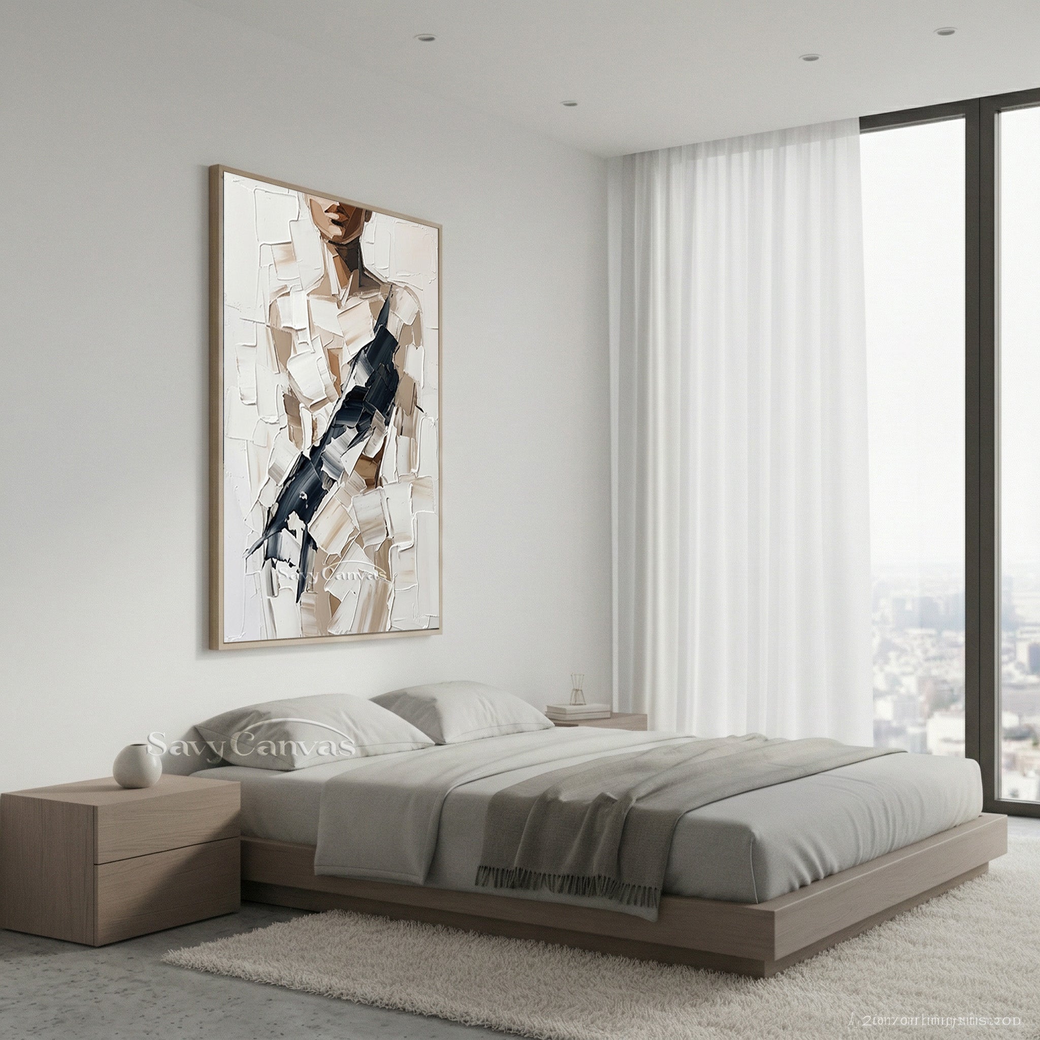 Original Palette Knife Impasto Art | Abstract Woman Portrait #SS 147