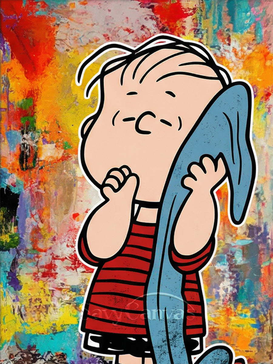 Linus Peanuts Pop Art Hand-Painted Oil Painting #SS 073