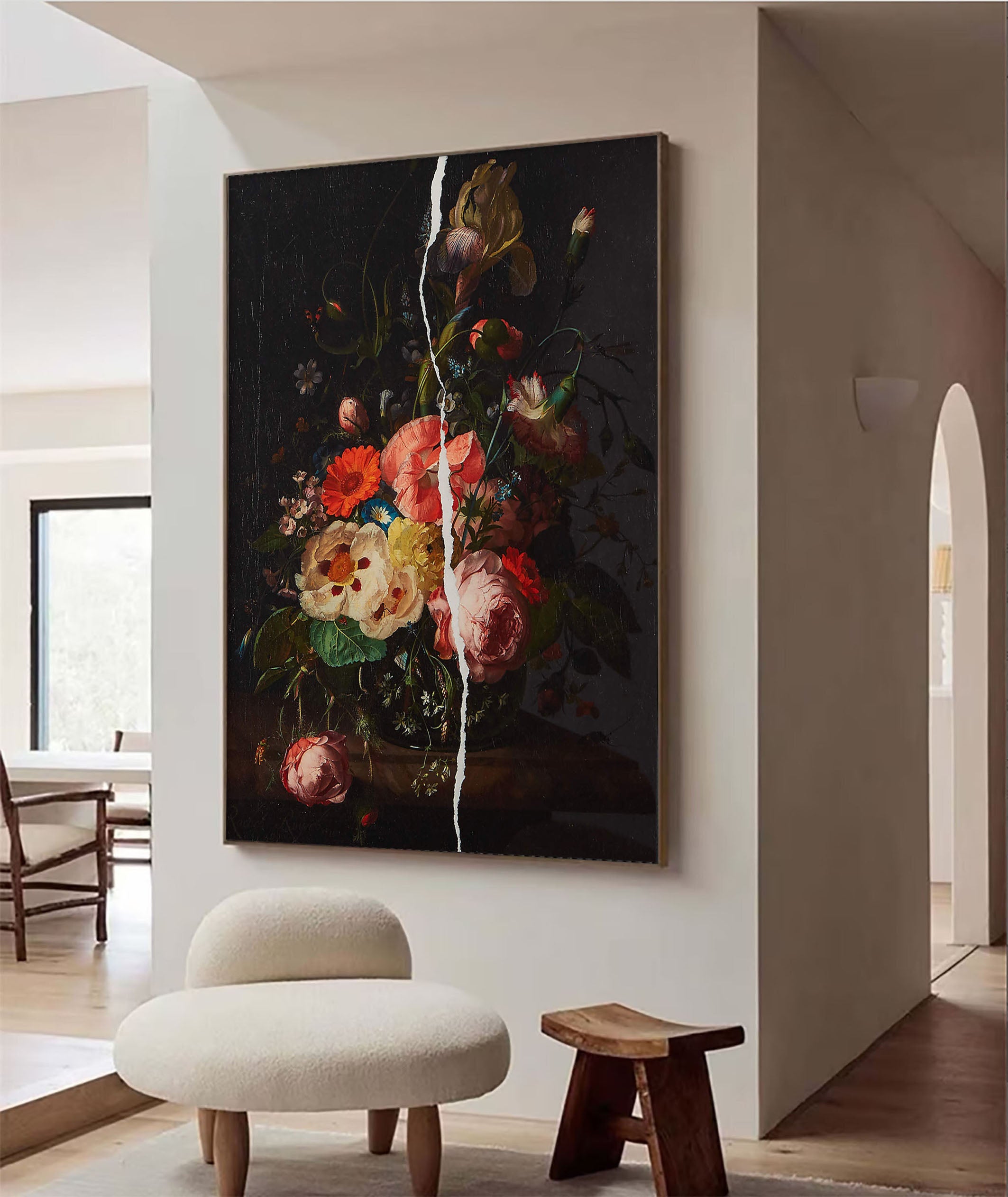 Unique Flower Vase Painting for Home Decor #TC 118