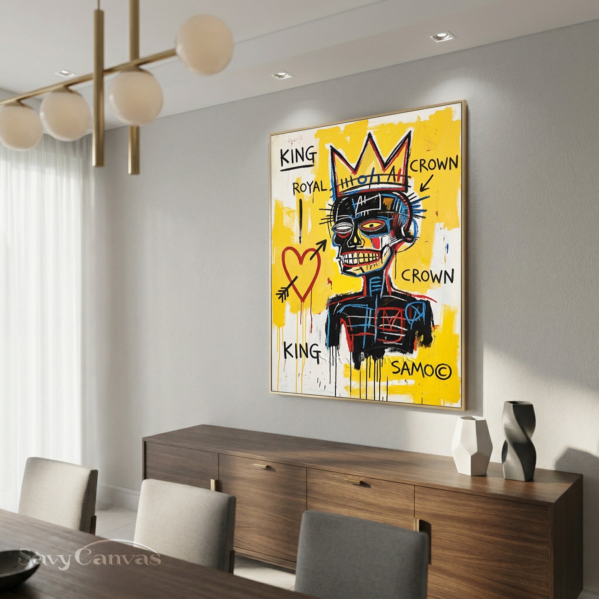 Basquiat Style Art | "King" Neo-Expressionist Painting #AA 481