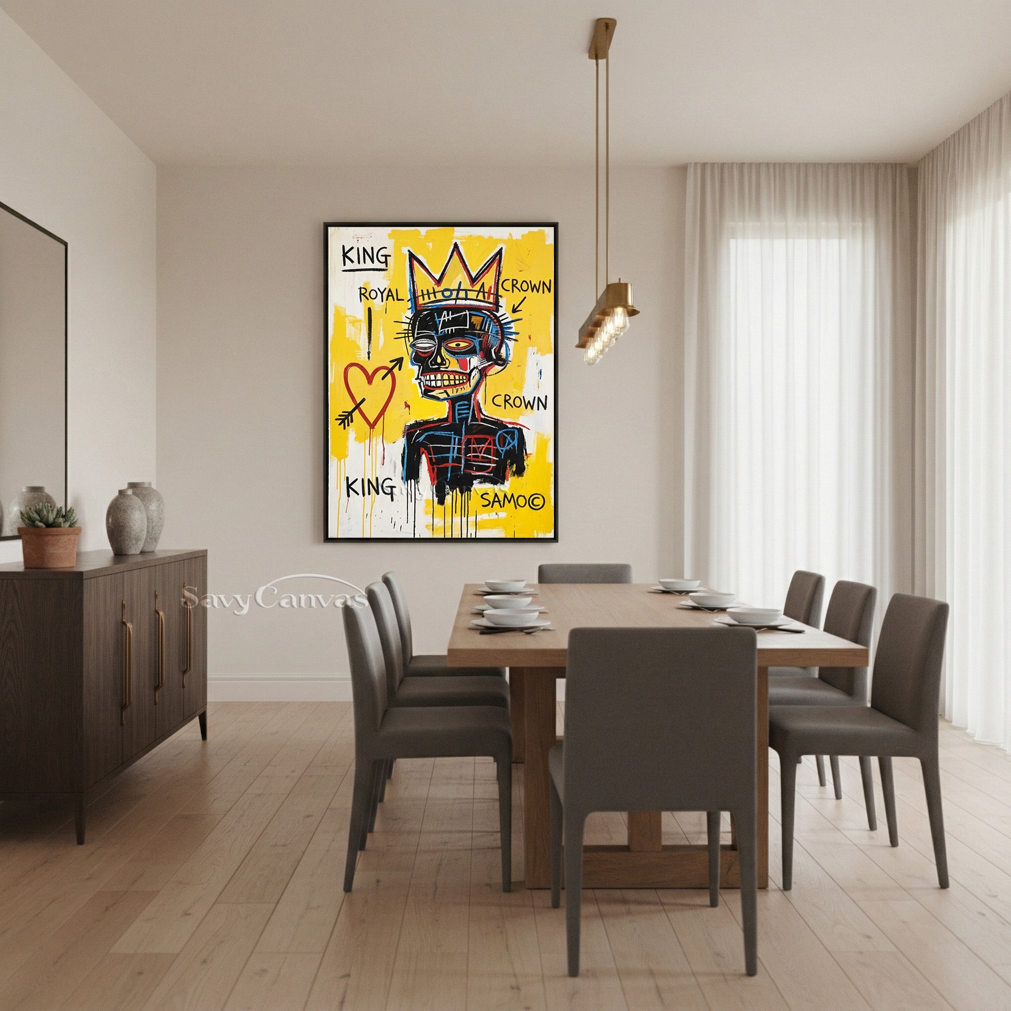 Basquiat Style Art | "King" Neo-Expressionist Painting #AA 481