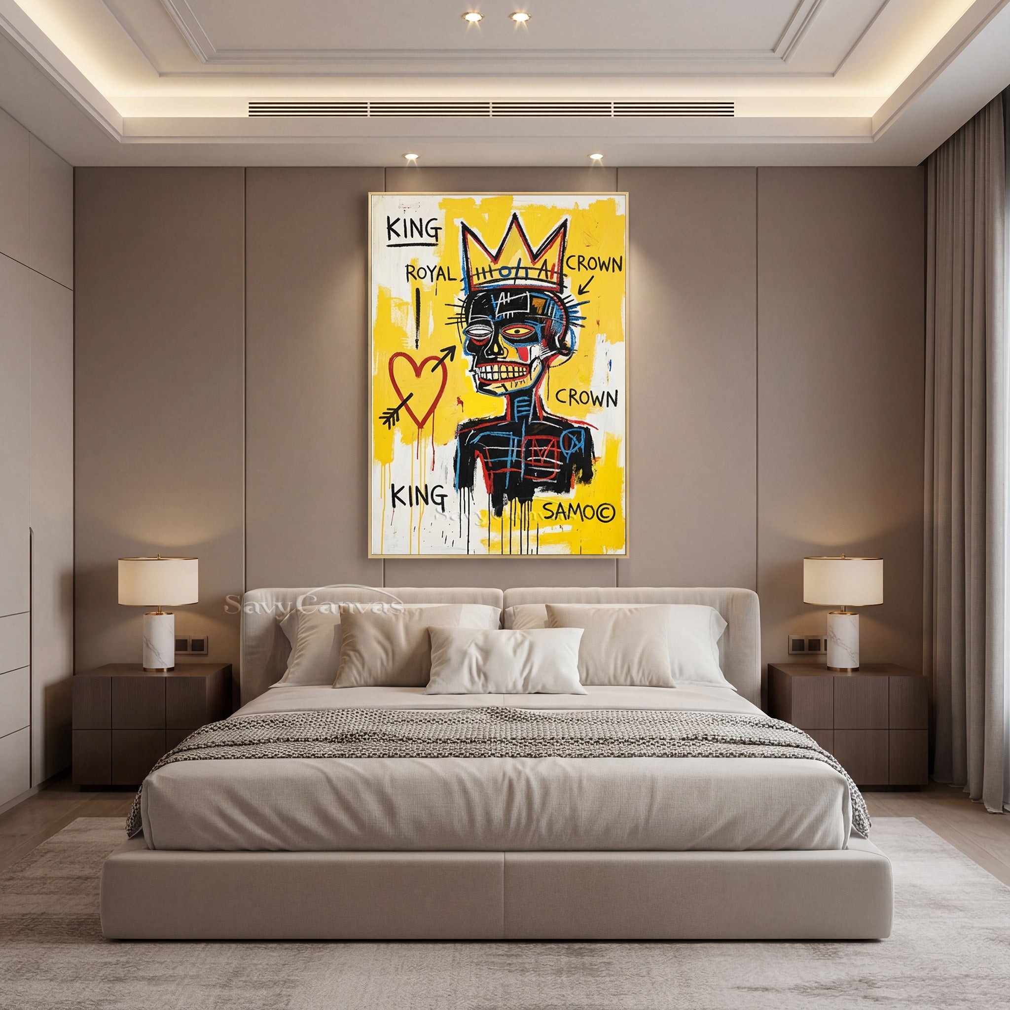 Basquiat Style Art | "King" Neo-Expressionist Painting #AA 481