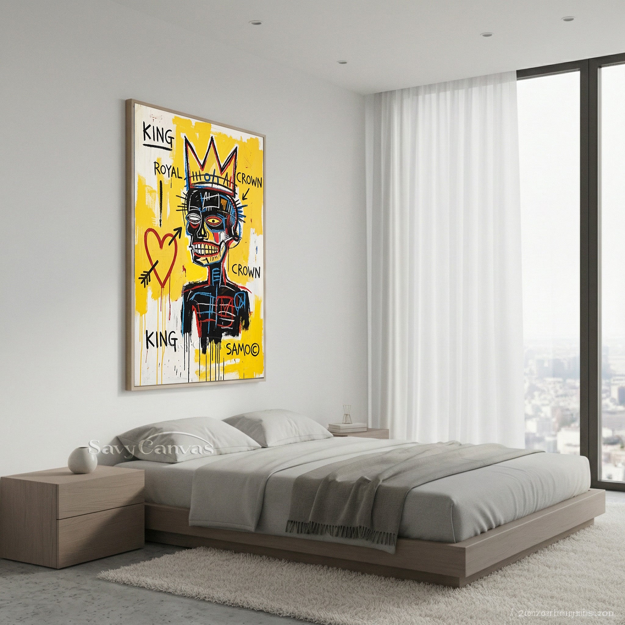 Basquiat Style Art | "King" Neo-Expressionist Painting #AA 481