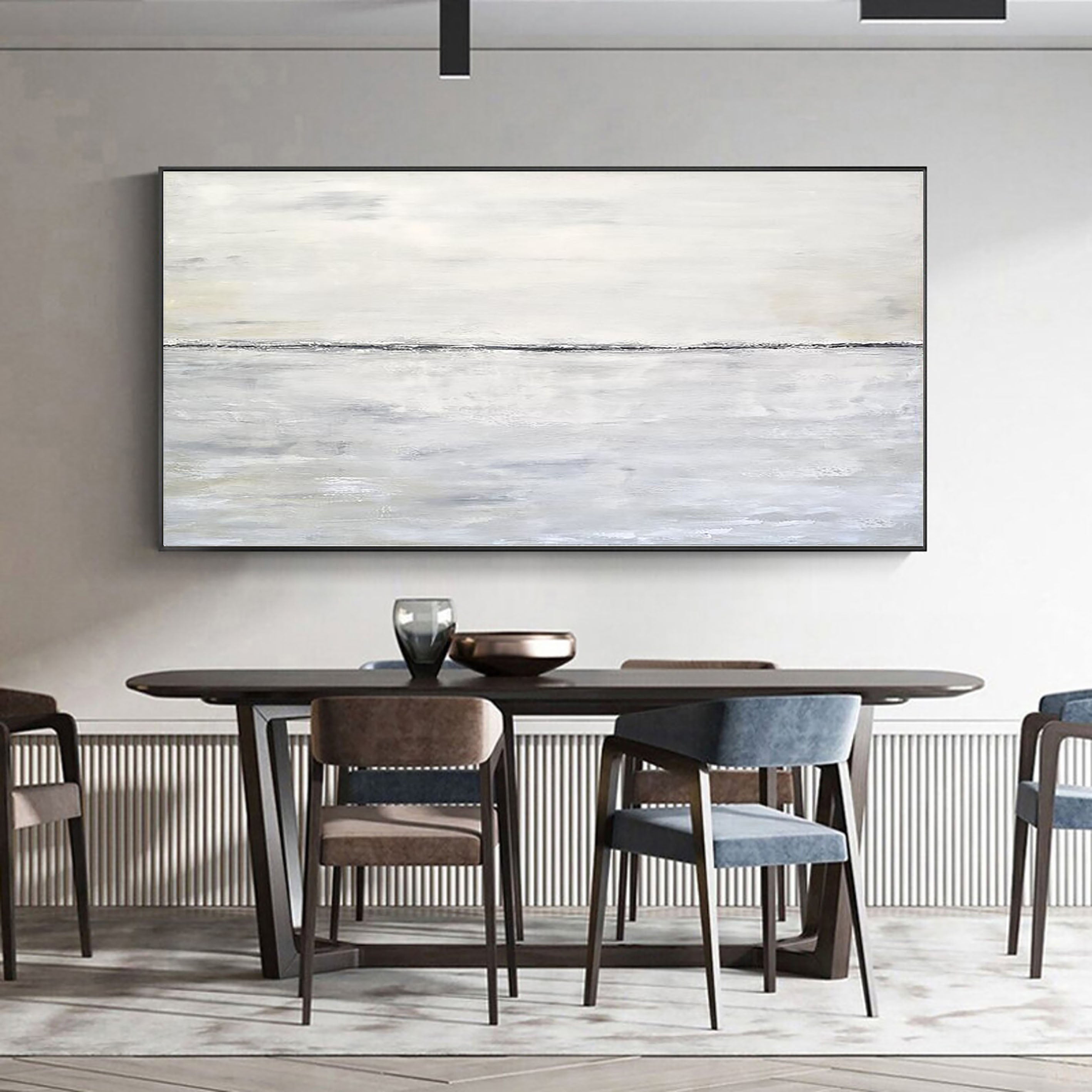 Abstract Neutral Peaceful Seascape Art