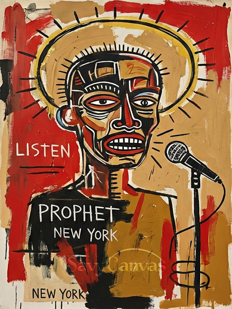 Basquiat Style Art | "Prophet" Neo-Expressionist Painting #AA 479