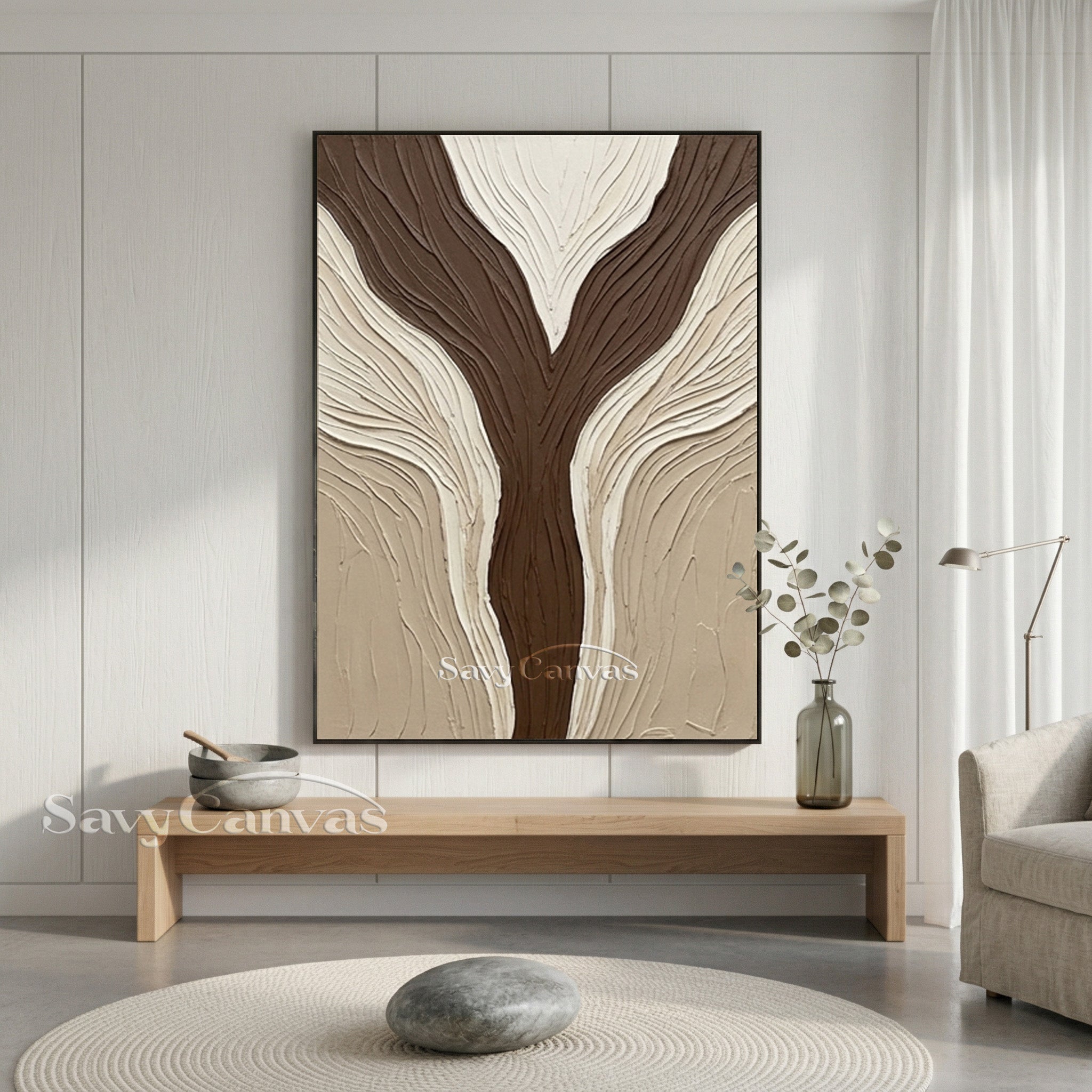 Minimalist Neutral Plaster Wall Decor #SS 132